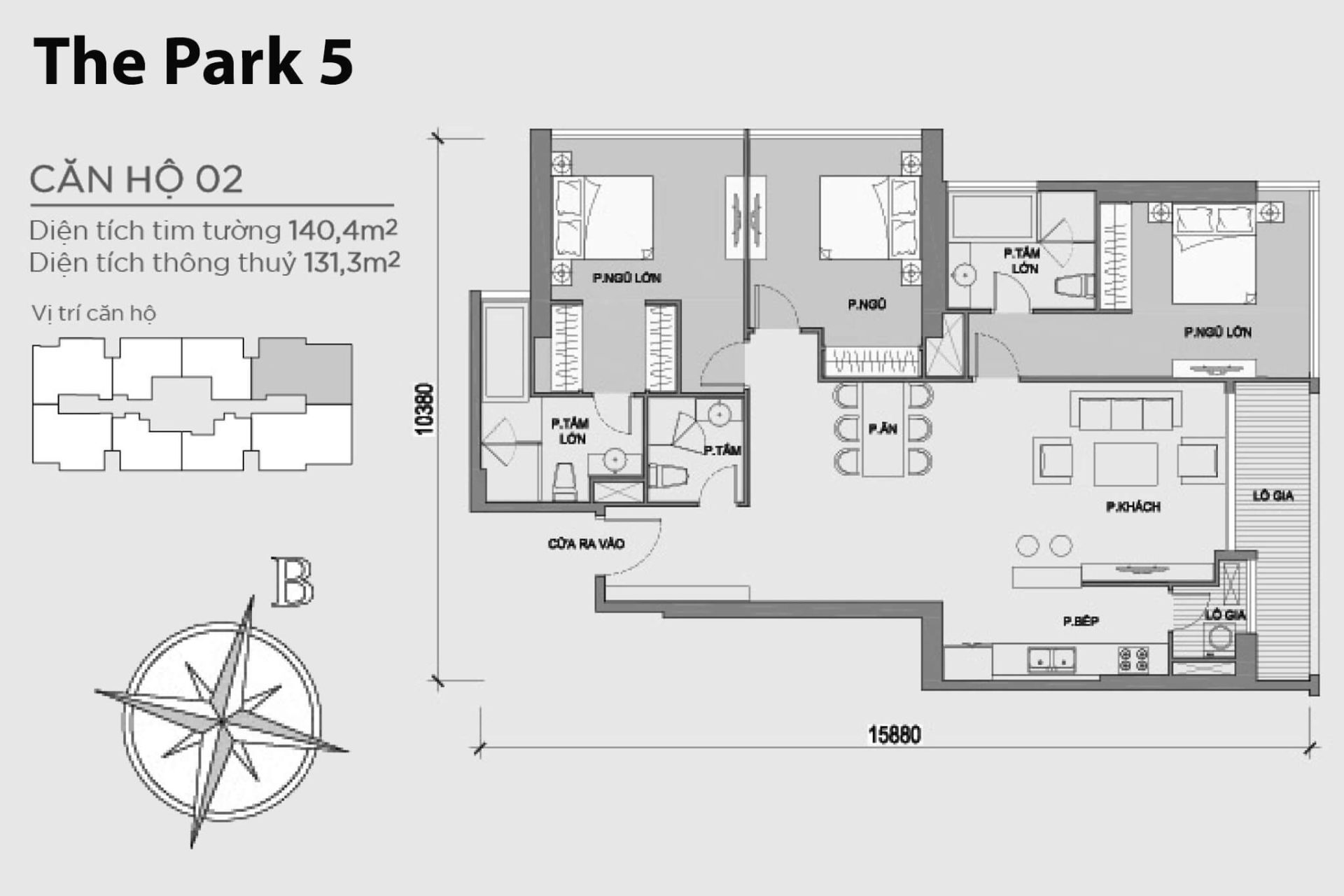 Mặt bằng Park 5 Vinhomes Central Park