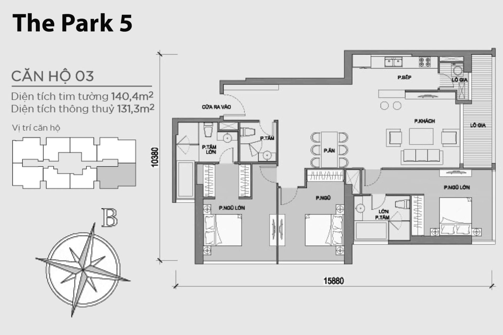 Mặt bằng Park 5 Vinhomes Central Park