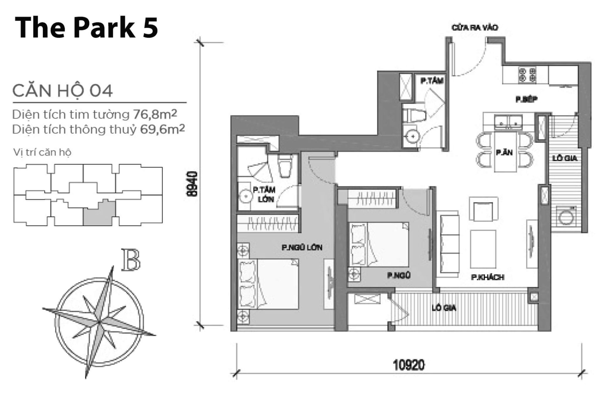 Mặt bằng Park 5 Vinhomes Central Park