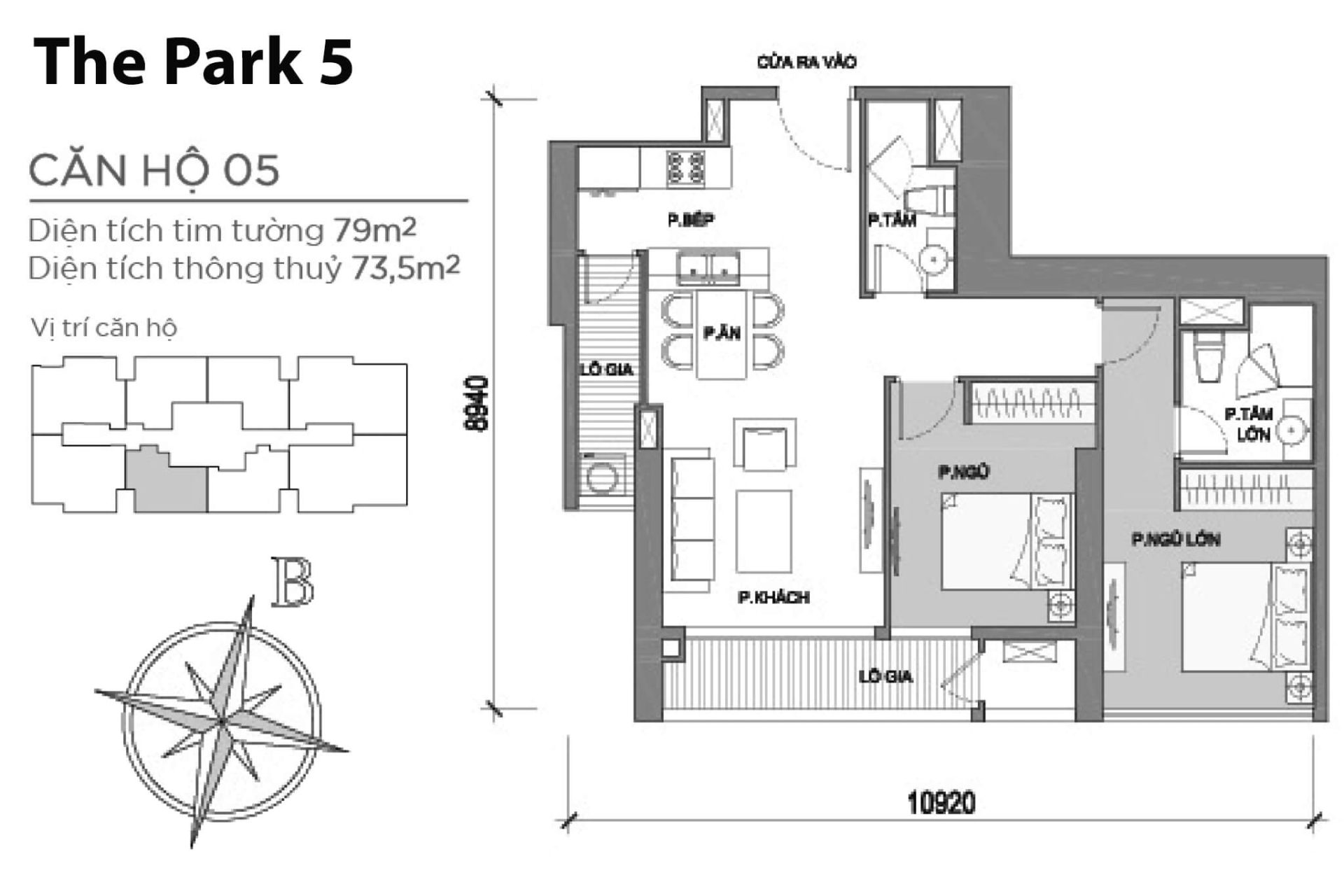 Mặt bằng Park 5 Vinhomes Central Park