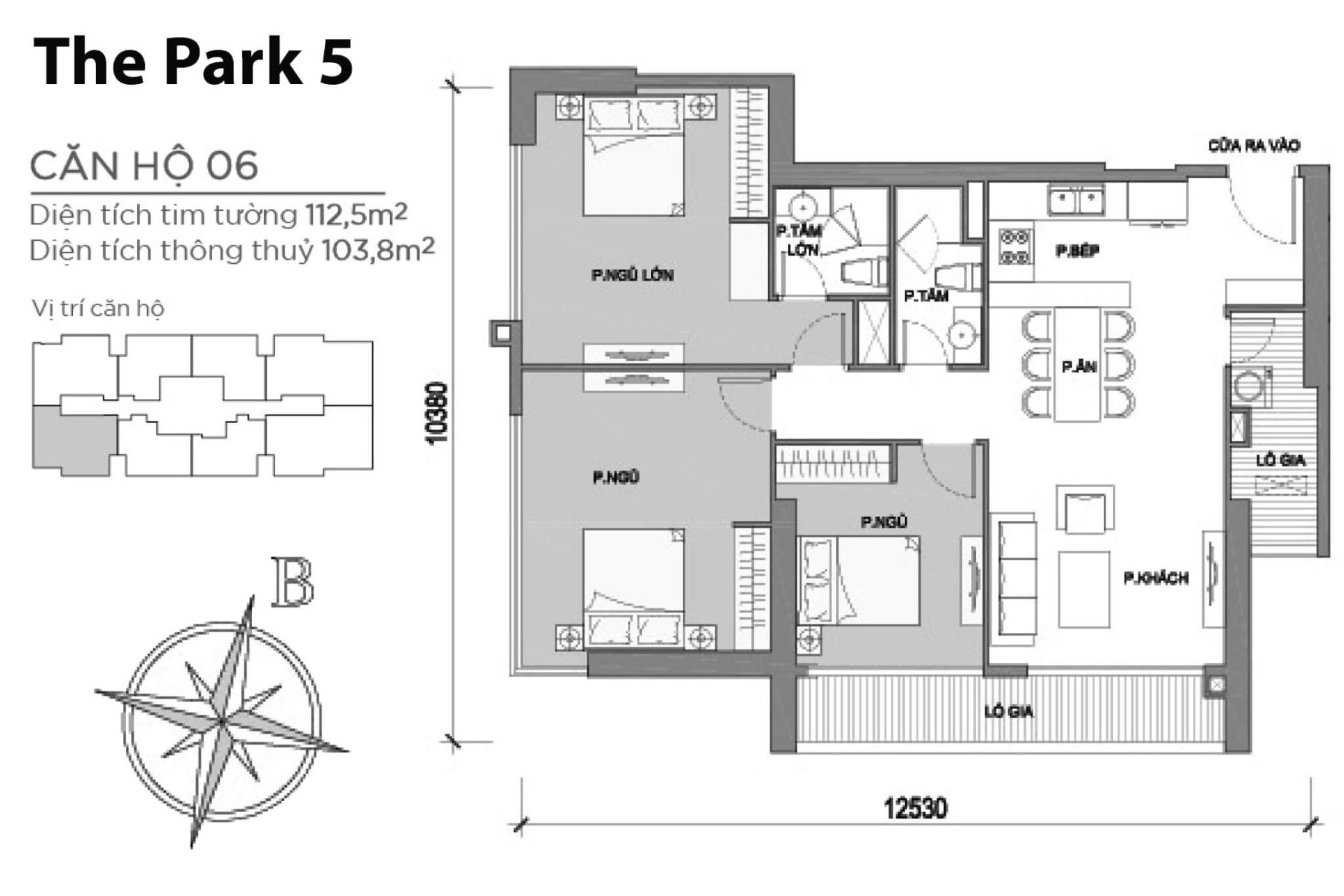 Mặt bằng Park 5 Vinhomes Central Park