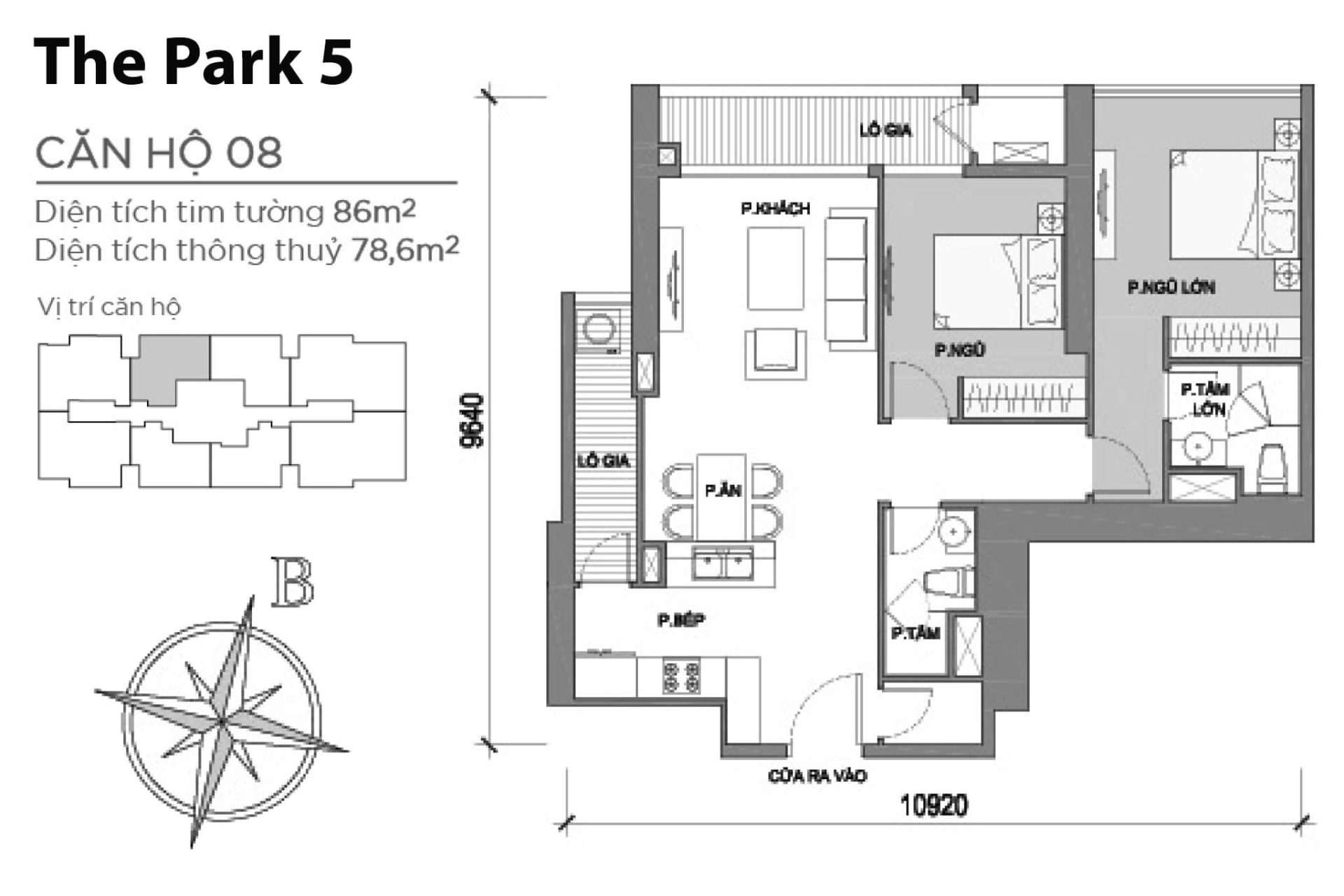 Mặt bằng Park 5 Vinhomes Central Park