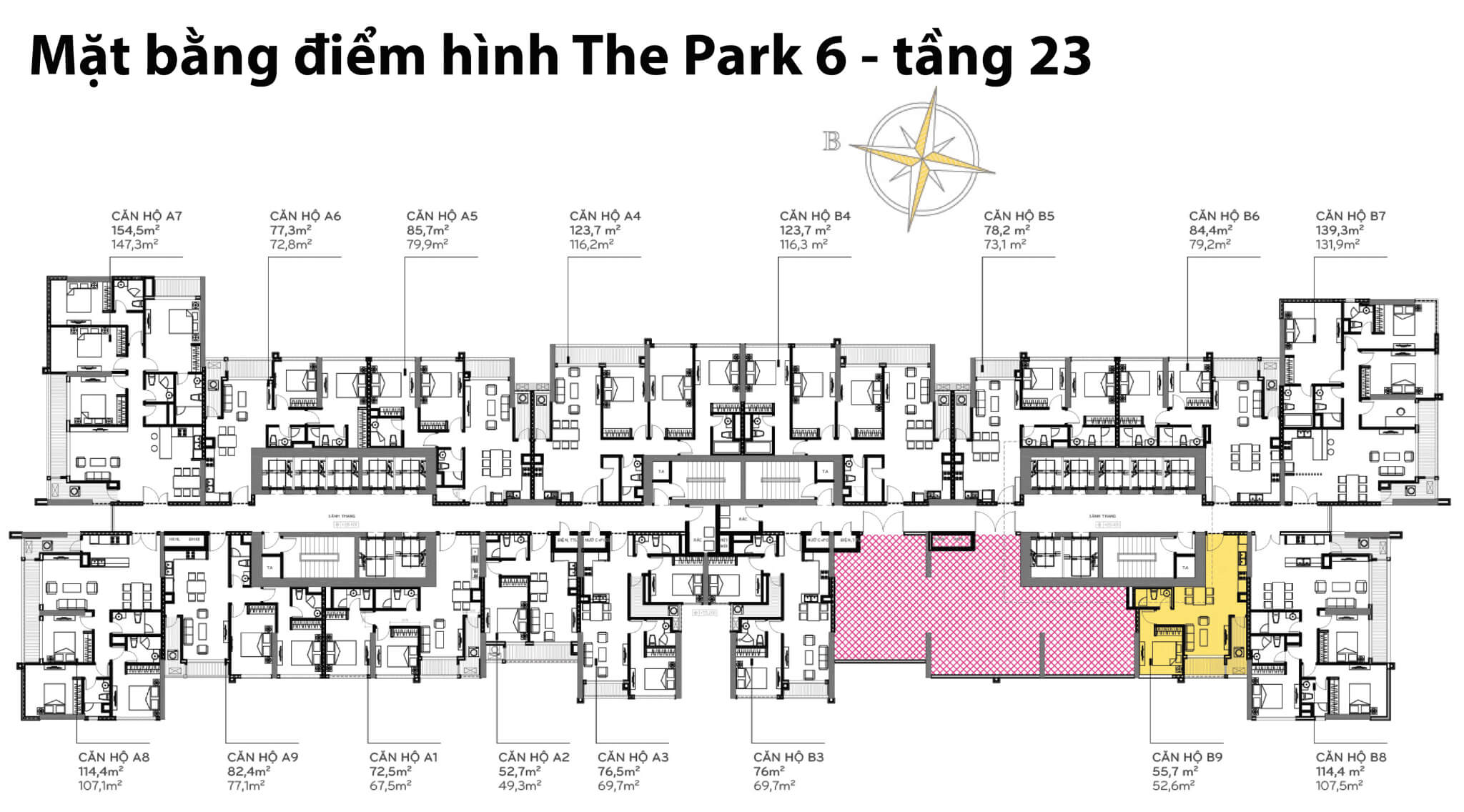 Mặt bằng Park 6 Vinhomes Central Park