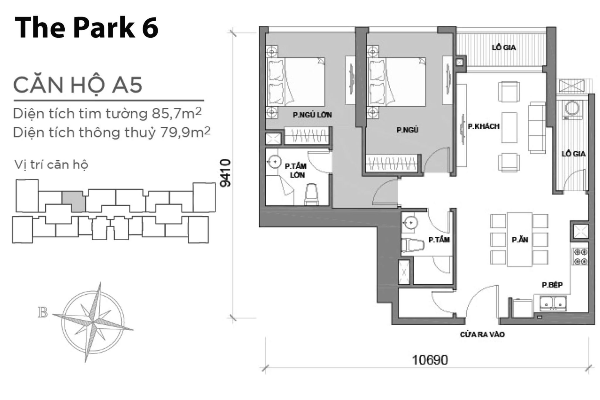 Mặt bằng Park 6 Vinhomes Central Park