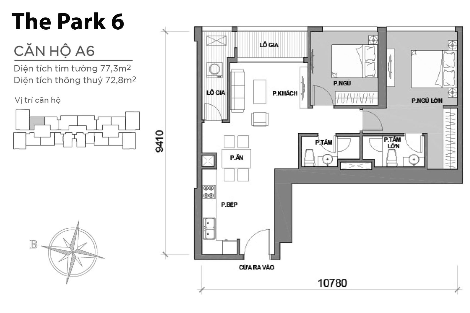 Mặt bằng Park 6 Vinhomes Central Park