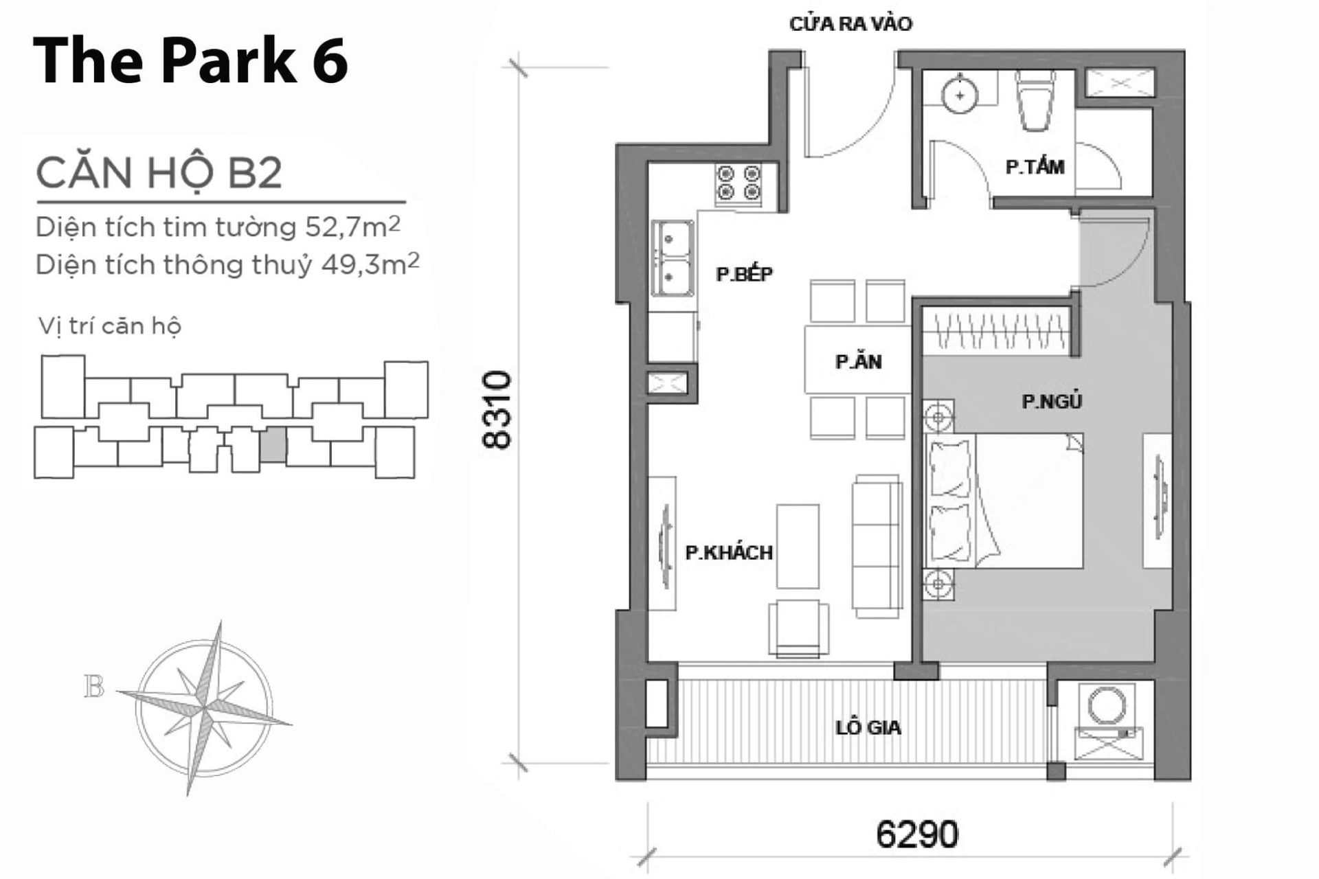 Mặt bằng Park 6 Vinhomes Central Park