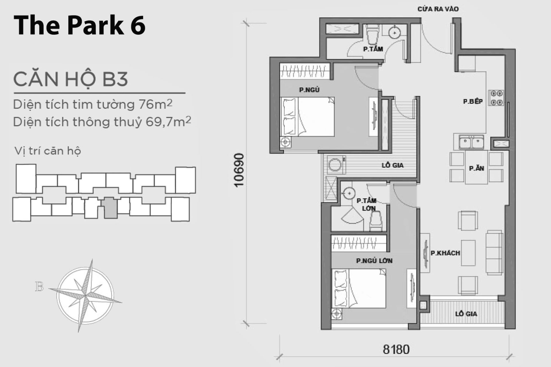 Mặt bằng Park 6 Vinhomes Central Park