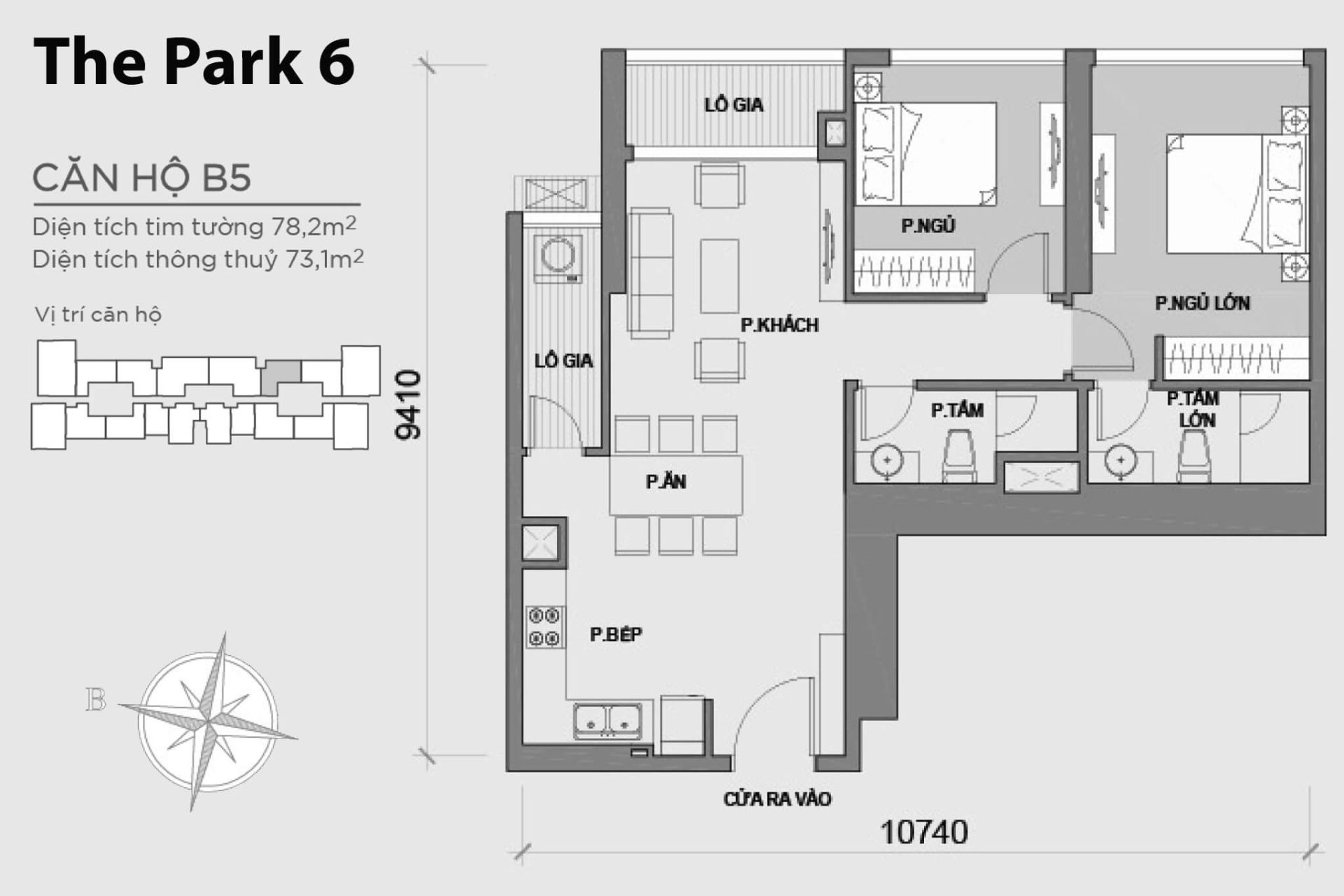 Mặt bằng Park 6 Vinhomes Central Park