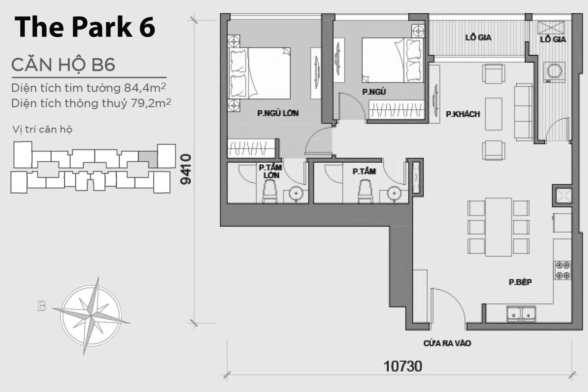 Mặt bằng Park 6 Vinhomes Central Park