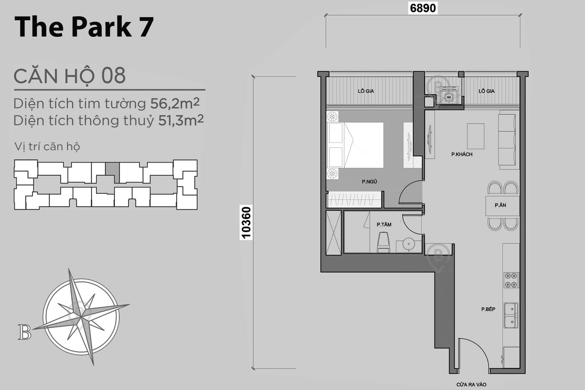 Mặt bằng Park 7 Vinhomes Central Park