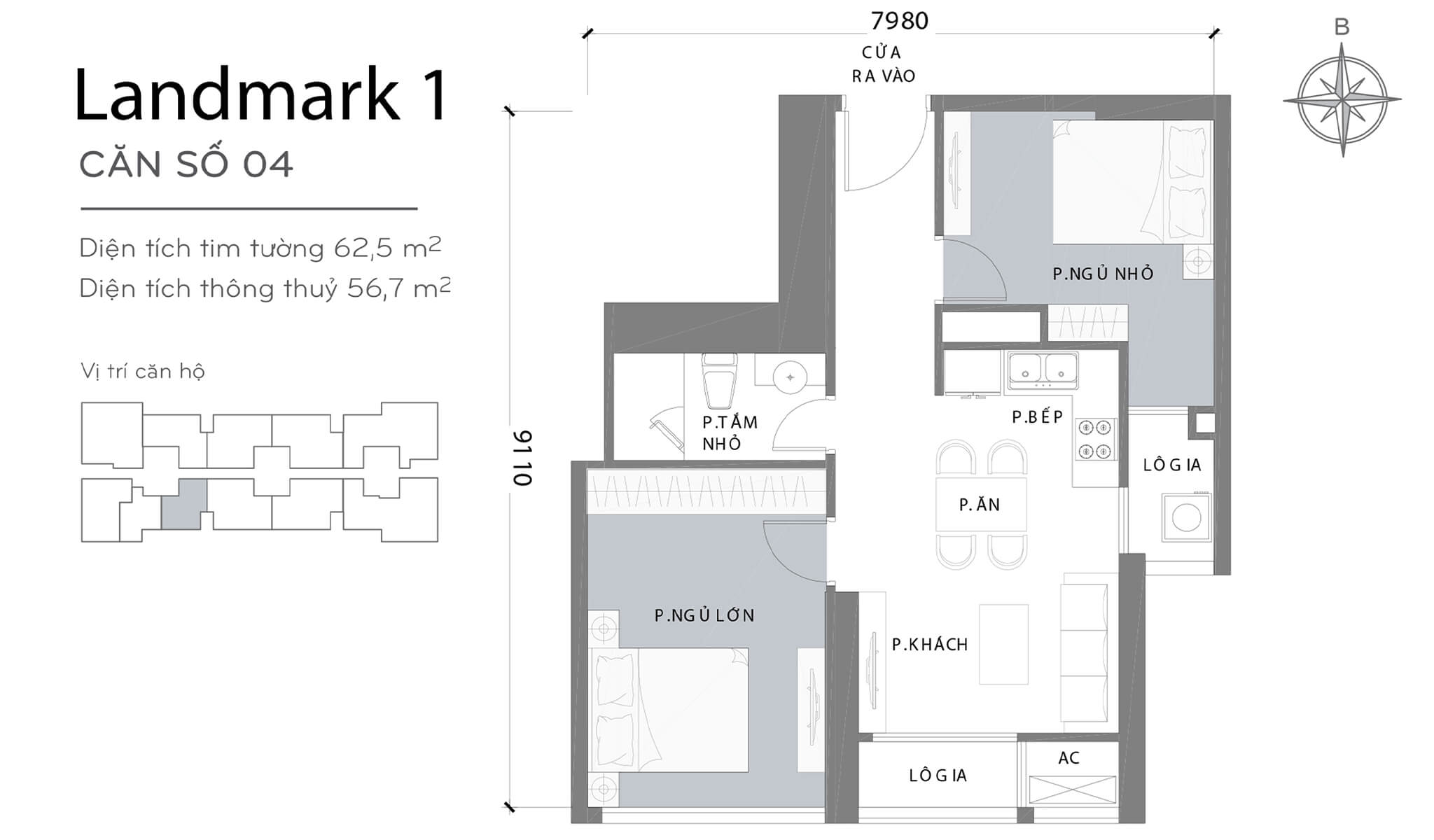 Mặt bằng Landmark 1 Vinhomes Central Park