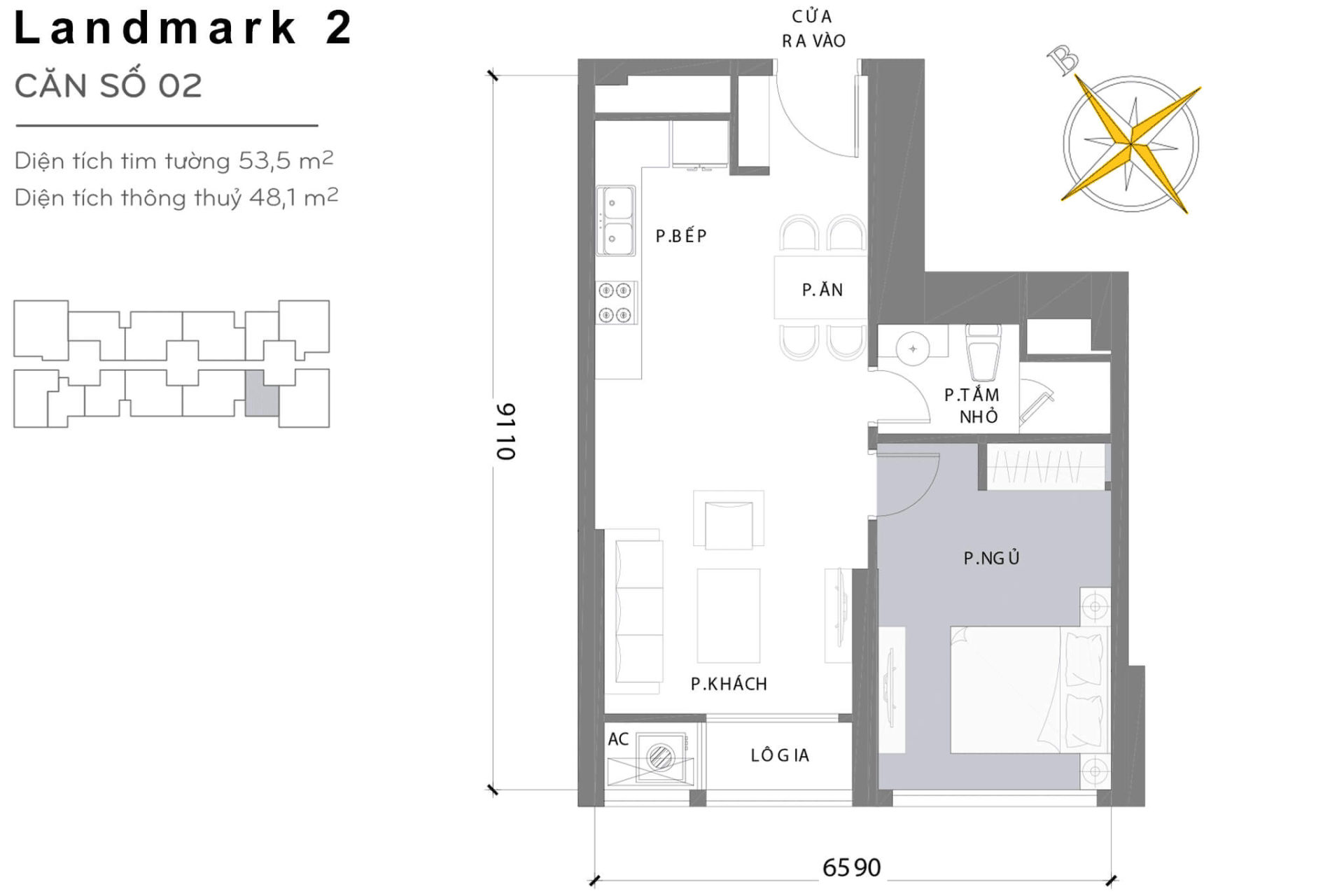 Mặt bằng Landmark 2 Vinhomes Central Park