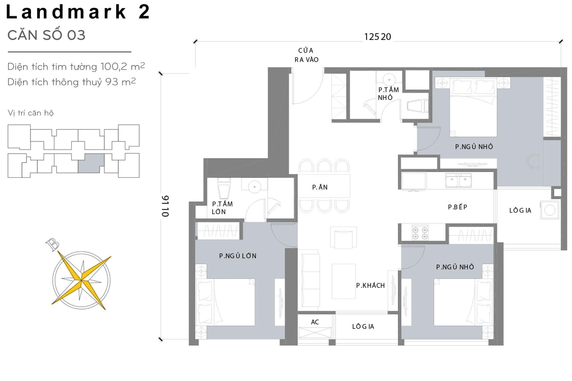 Mặt bằng Landmark 2 Vinhomes Central Park