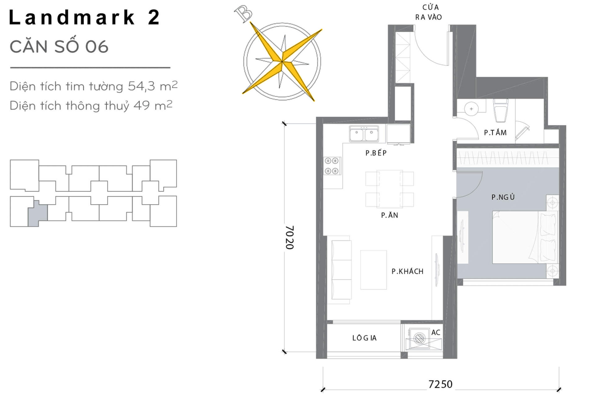 Mặt bằng Landmark 2 Vinhomes Central Park