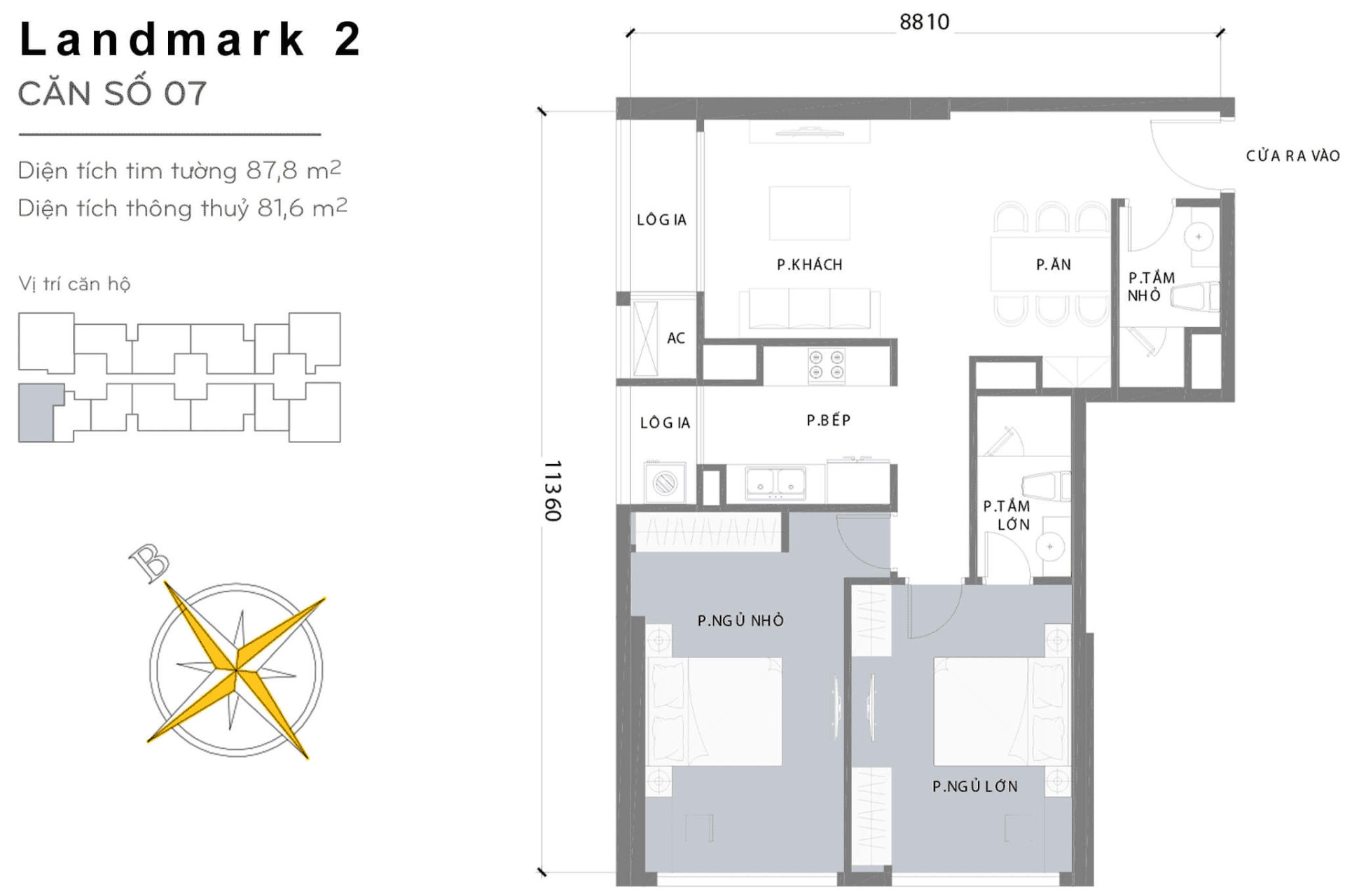 Mặt bằng Landmark 2 Vinhomes Central Park