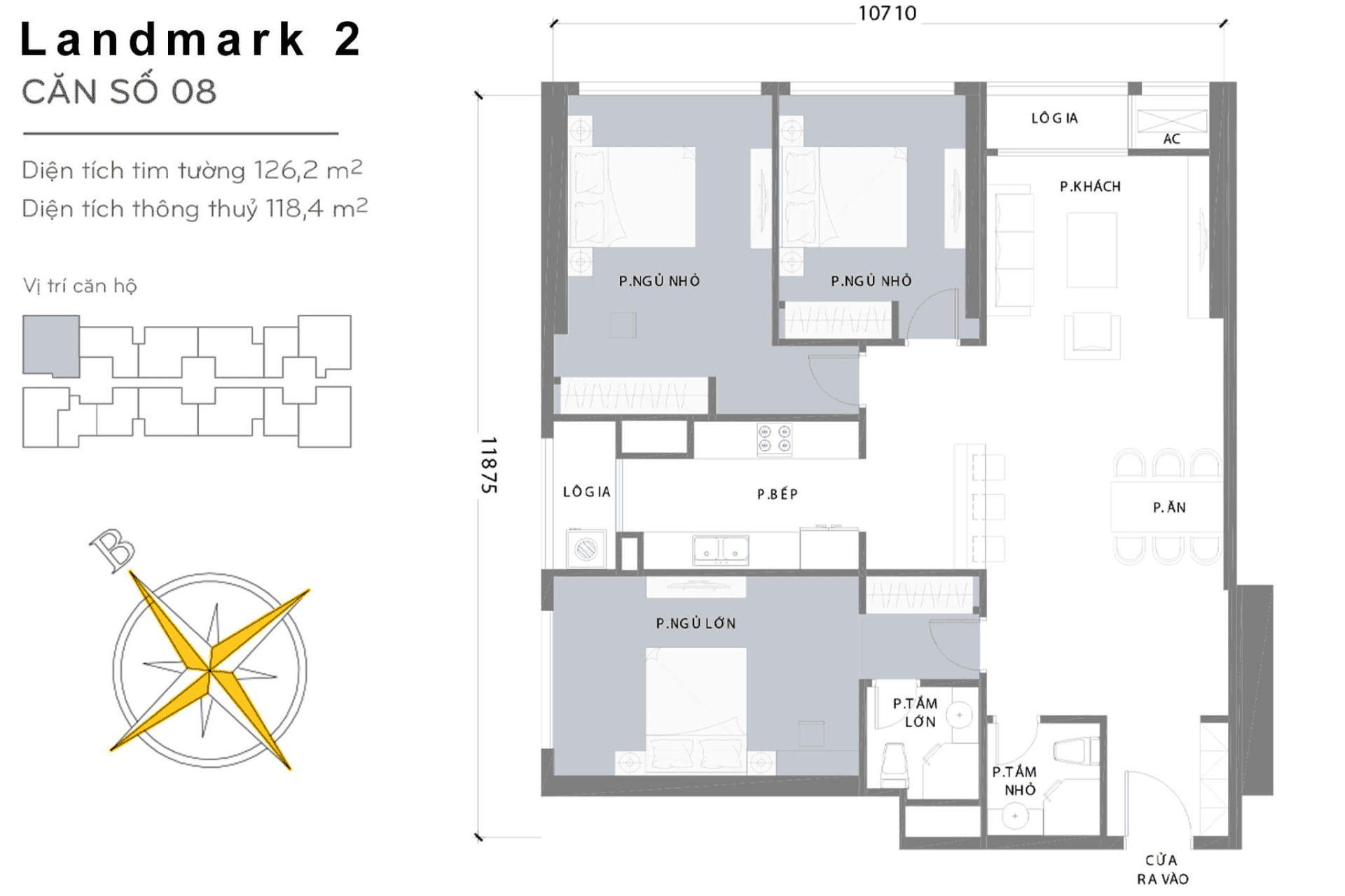 Mặt bằng Landmark 2 Vinhomes Central Park