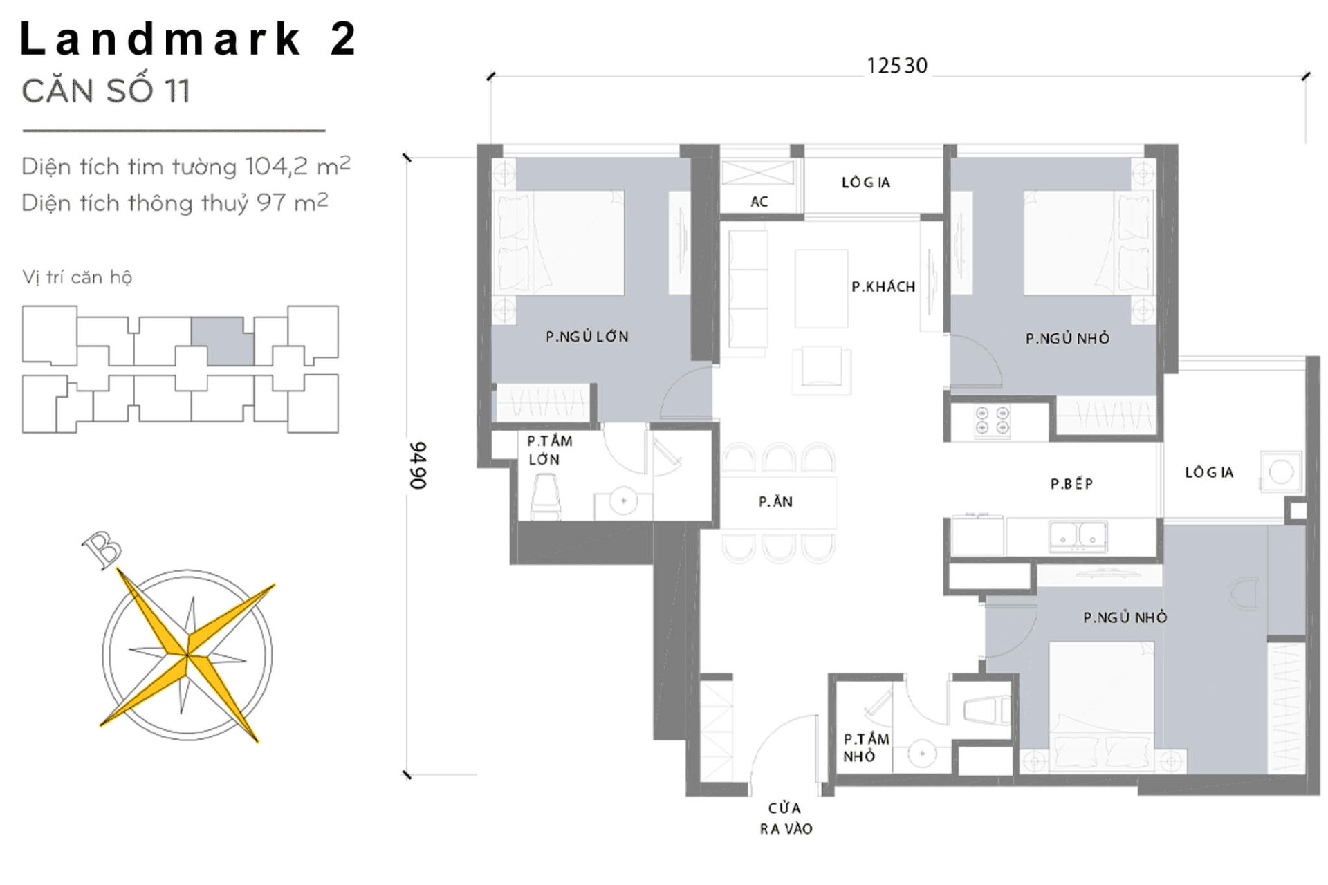 Mặt bằng Landmark 2 Vinhomes Central Park