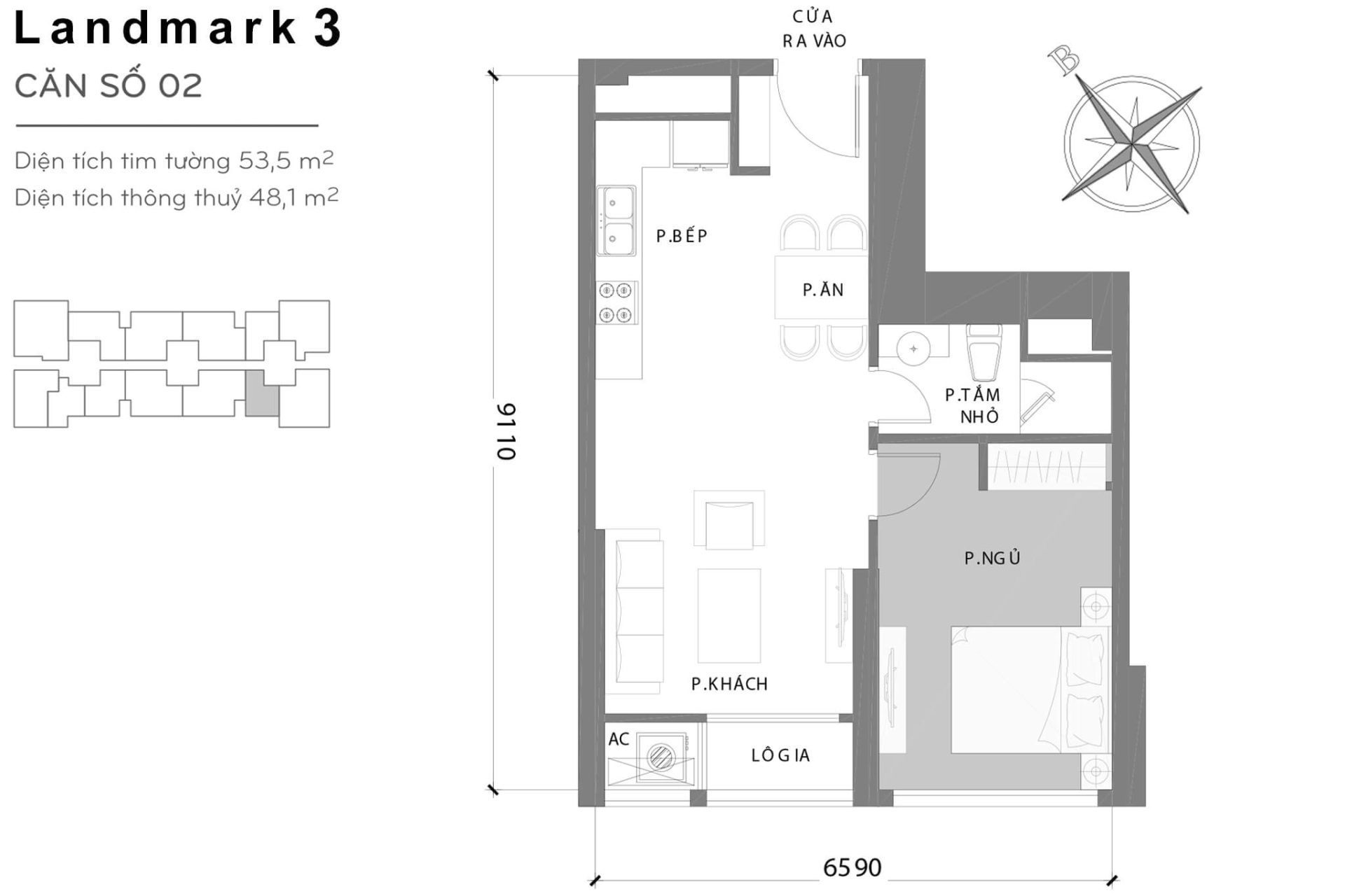 Mặt bằng Landmark 3 Vinhomes Central Park