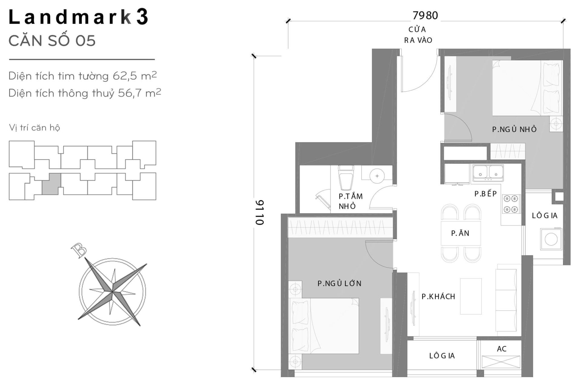 Mặt bằng Landmark 3 Vinhomes Central Park