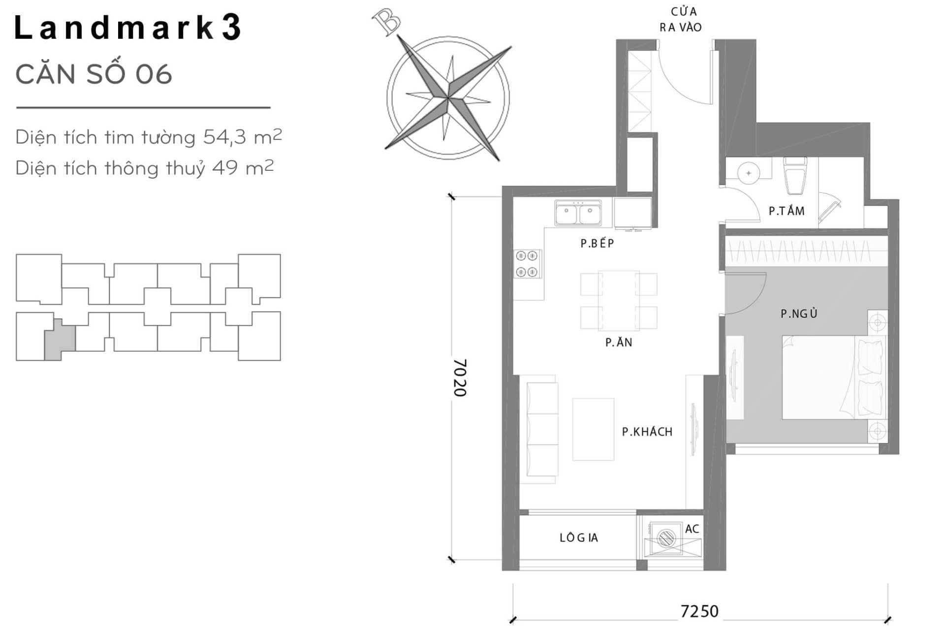 Mặt bằng Landmark 3 Vinhomes Central Park