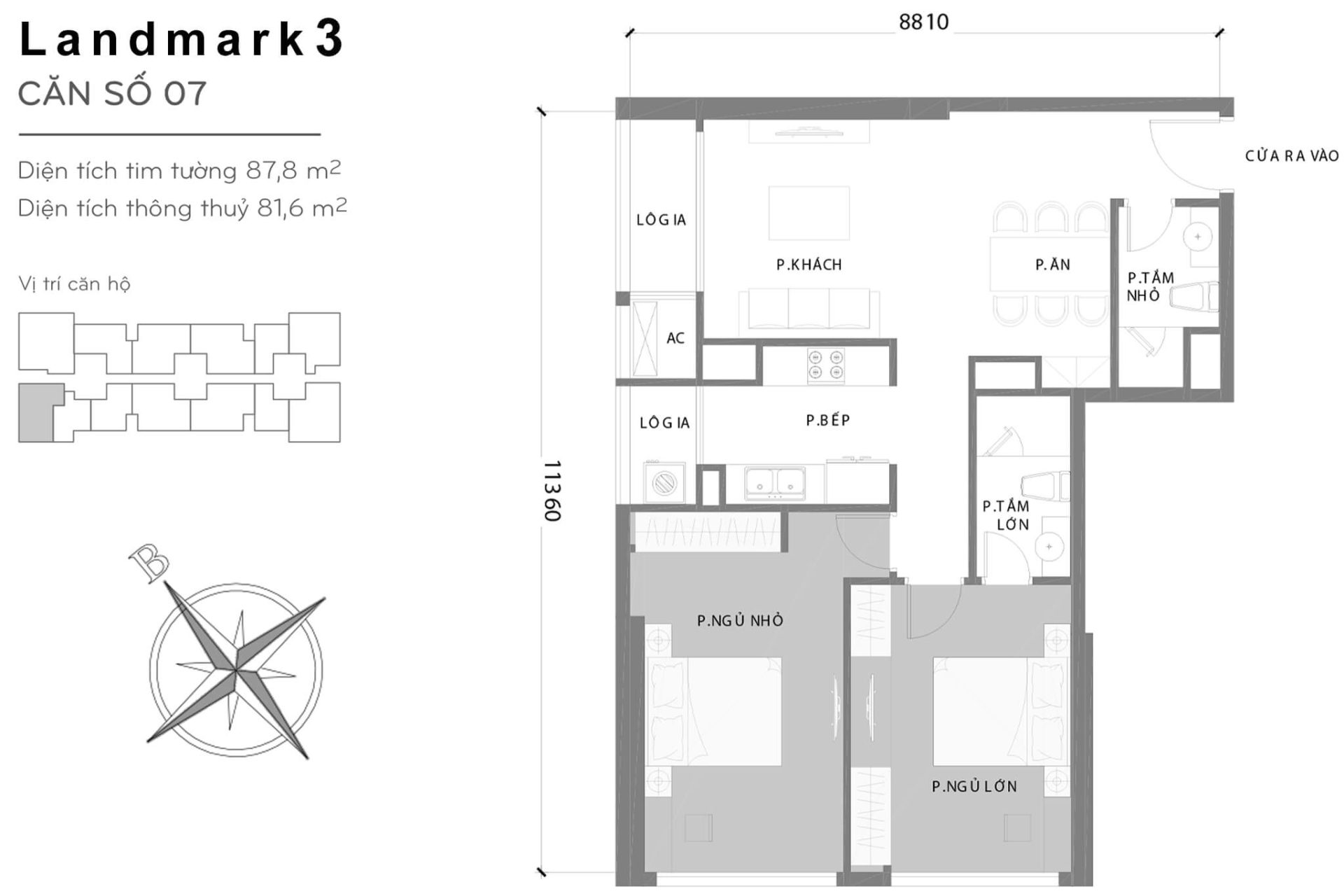 Mặt bằng Landmark 3 Vinhomes Central Park