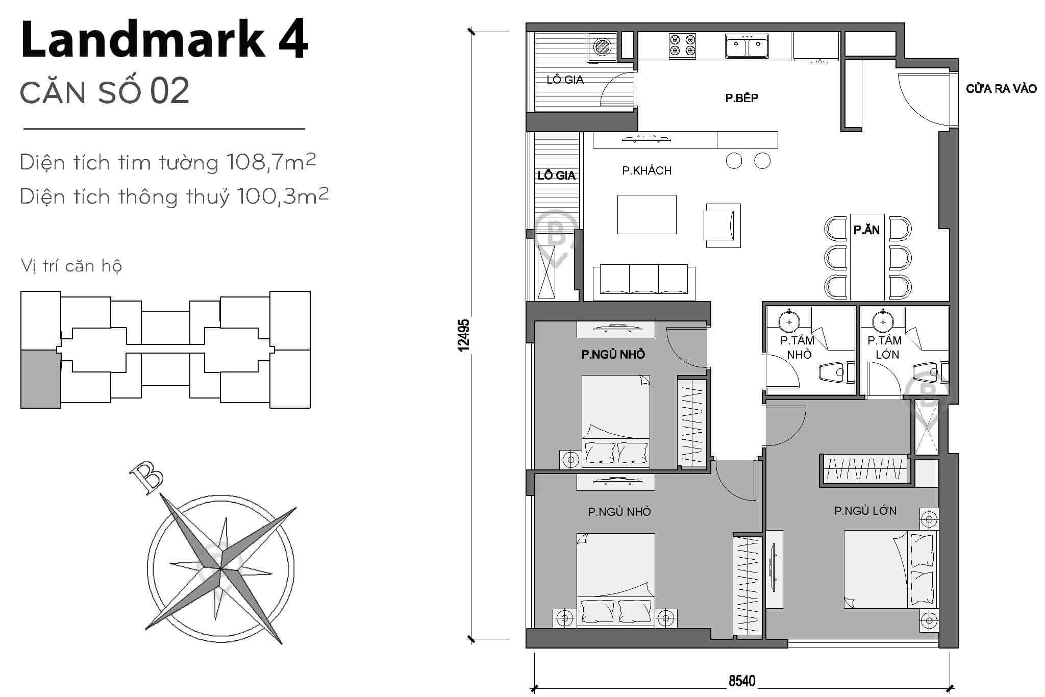 Mặt bằng Landmark 4 Vinhomes Central Park