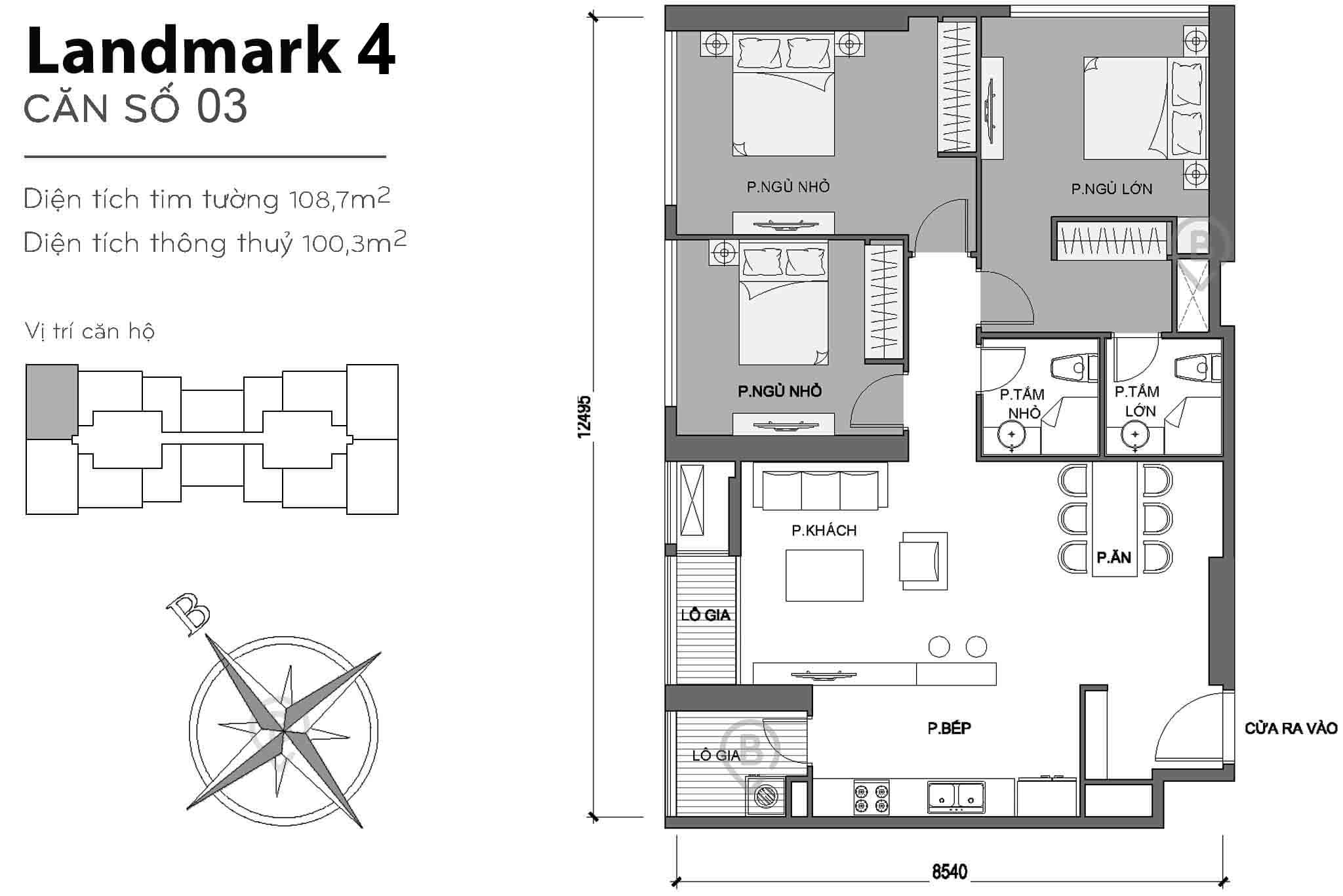 Mặt bằng Landmark 4 Vinhomes Central Park