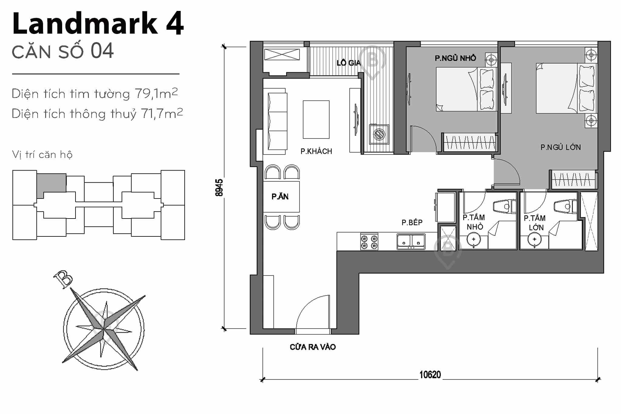 Mặt bằng Landmark 4 Vinhomes Central Park