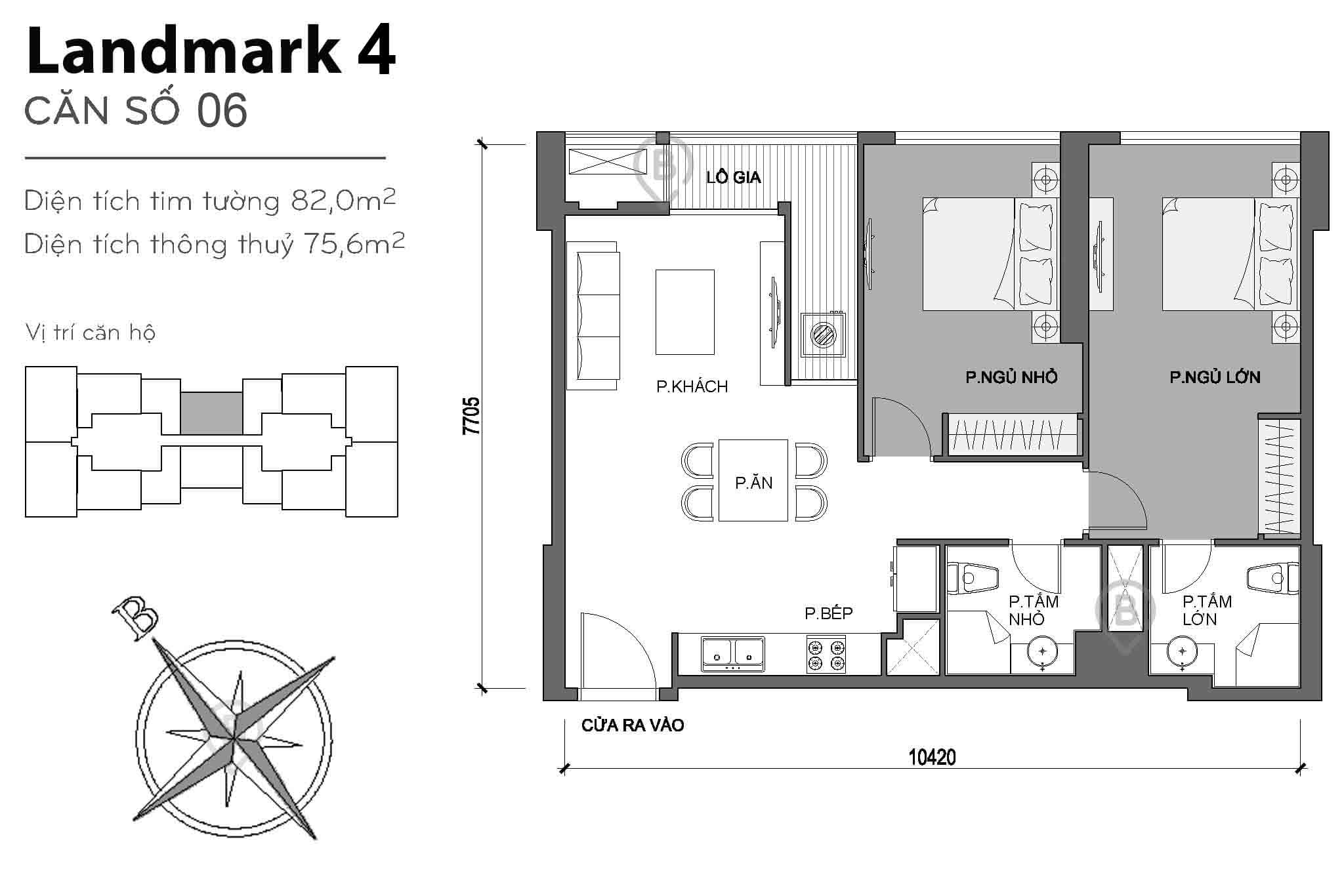 Mặt bằng Landmark 4 Vinhomes Central Park