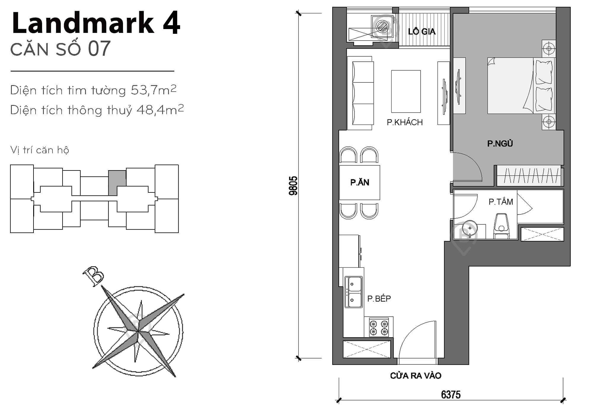 Mặt bằng Landmark 4 Vinhomes Central Park