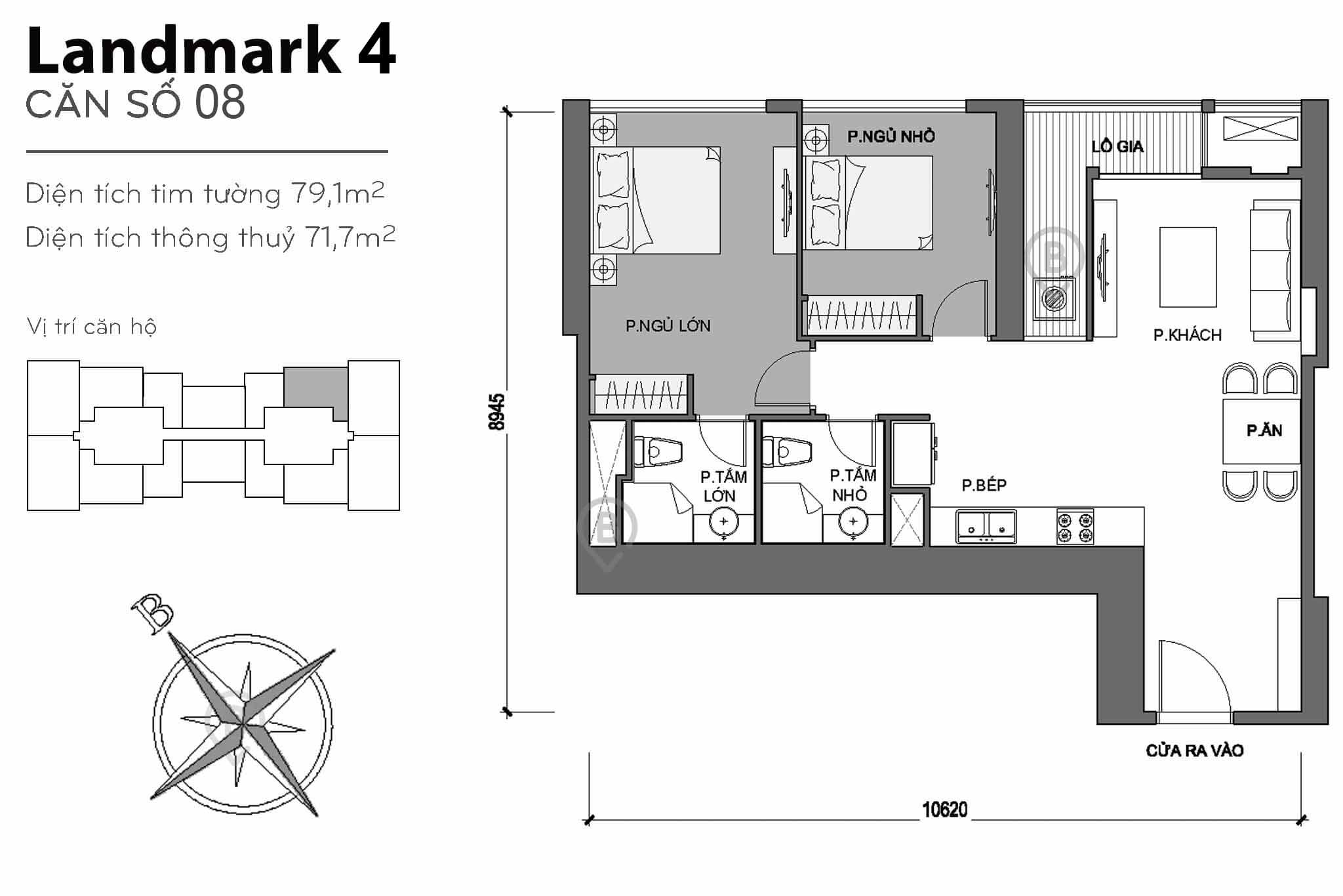 Mặt bằng Landmark 4 Vinhomes Central Park