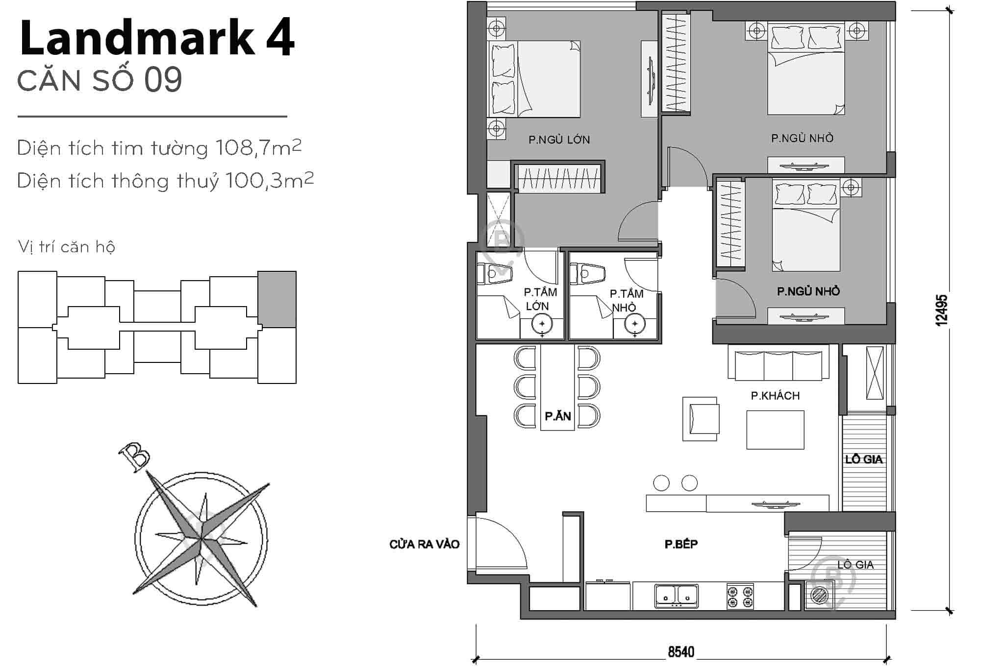 Mặt bằng Landmark 4 Vinhomes Central Park