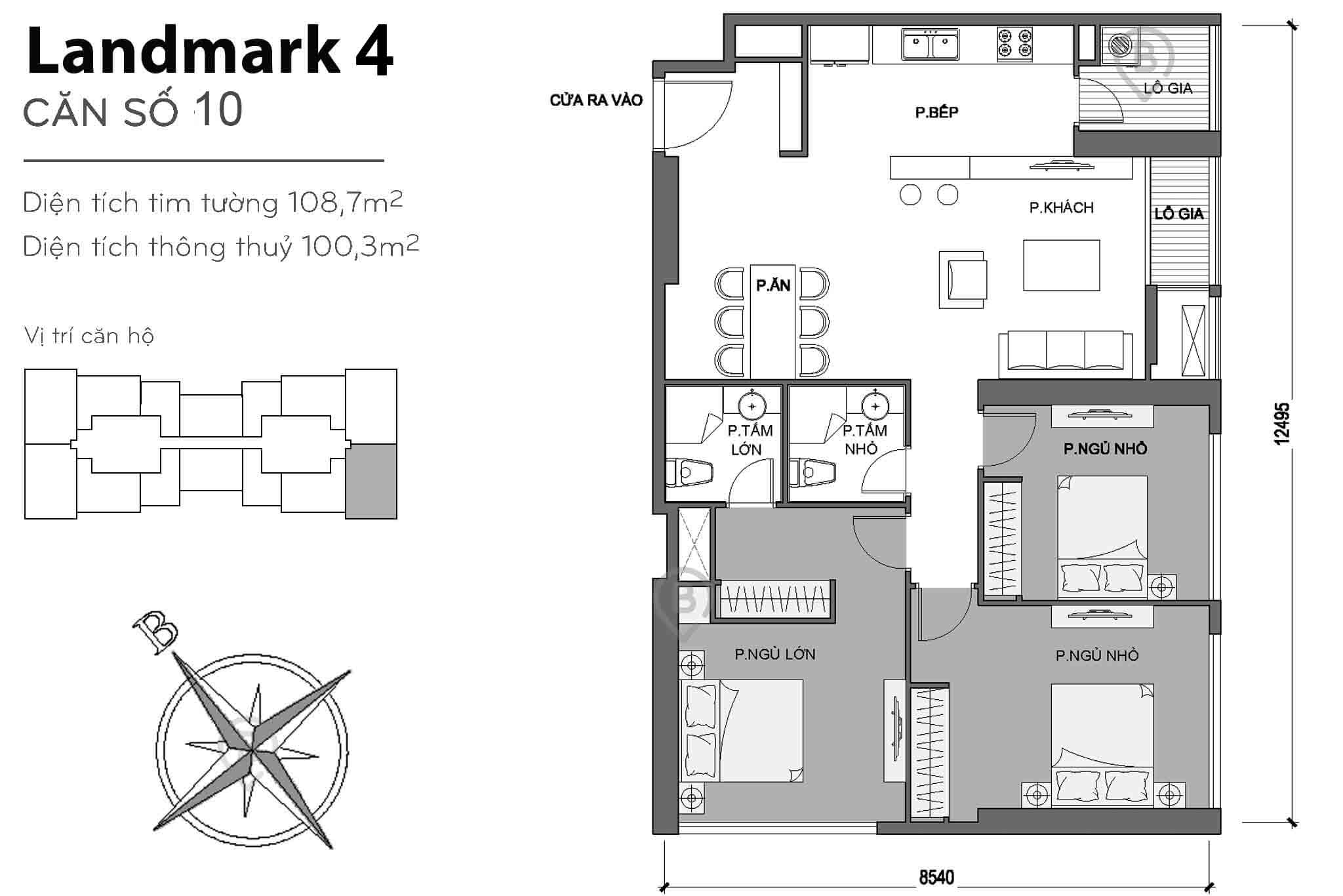 Mặt bằng Landmark 4 Vinhomes Central Park