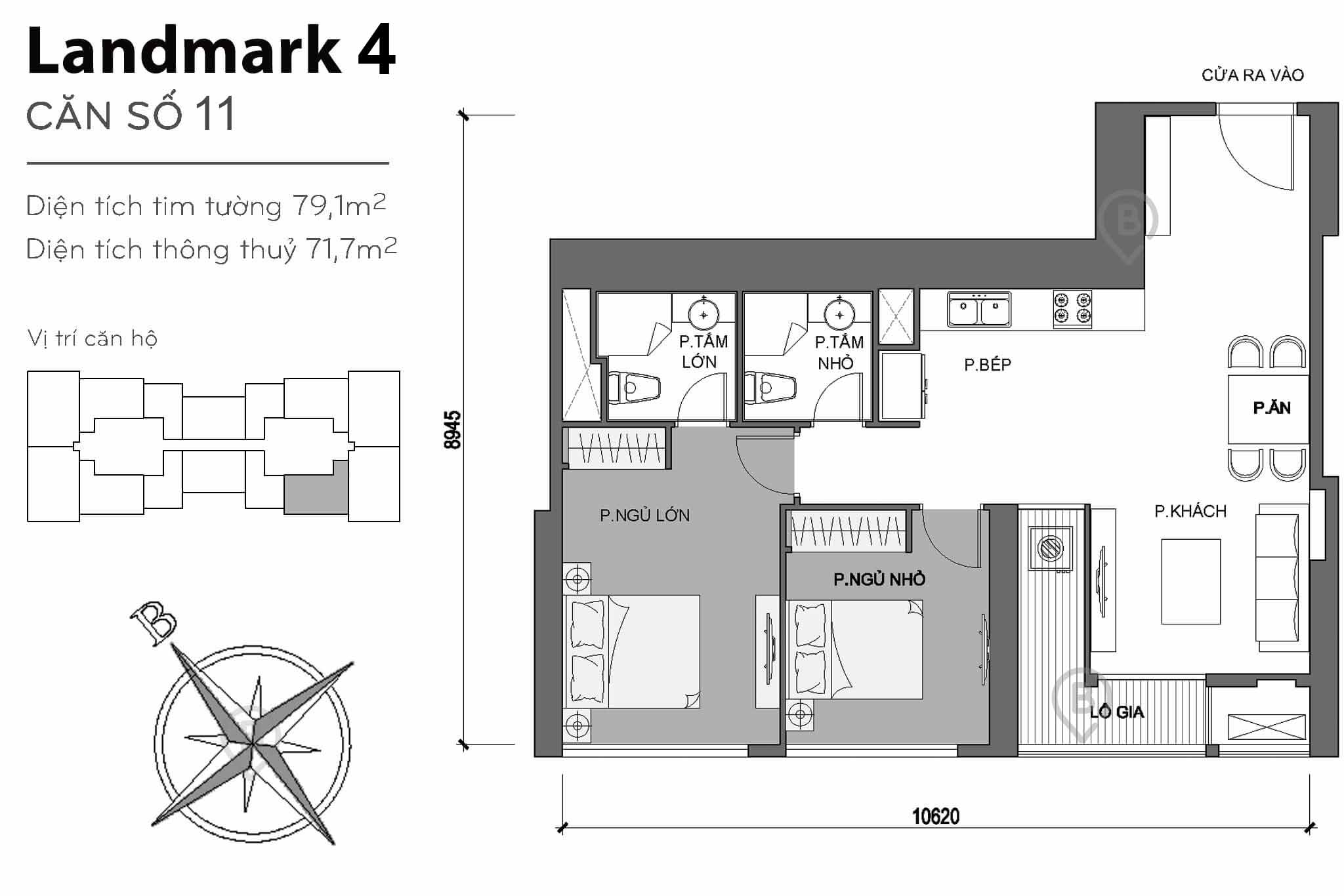 Mặt bằng Landmark 4 Vinhomes Central Park