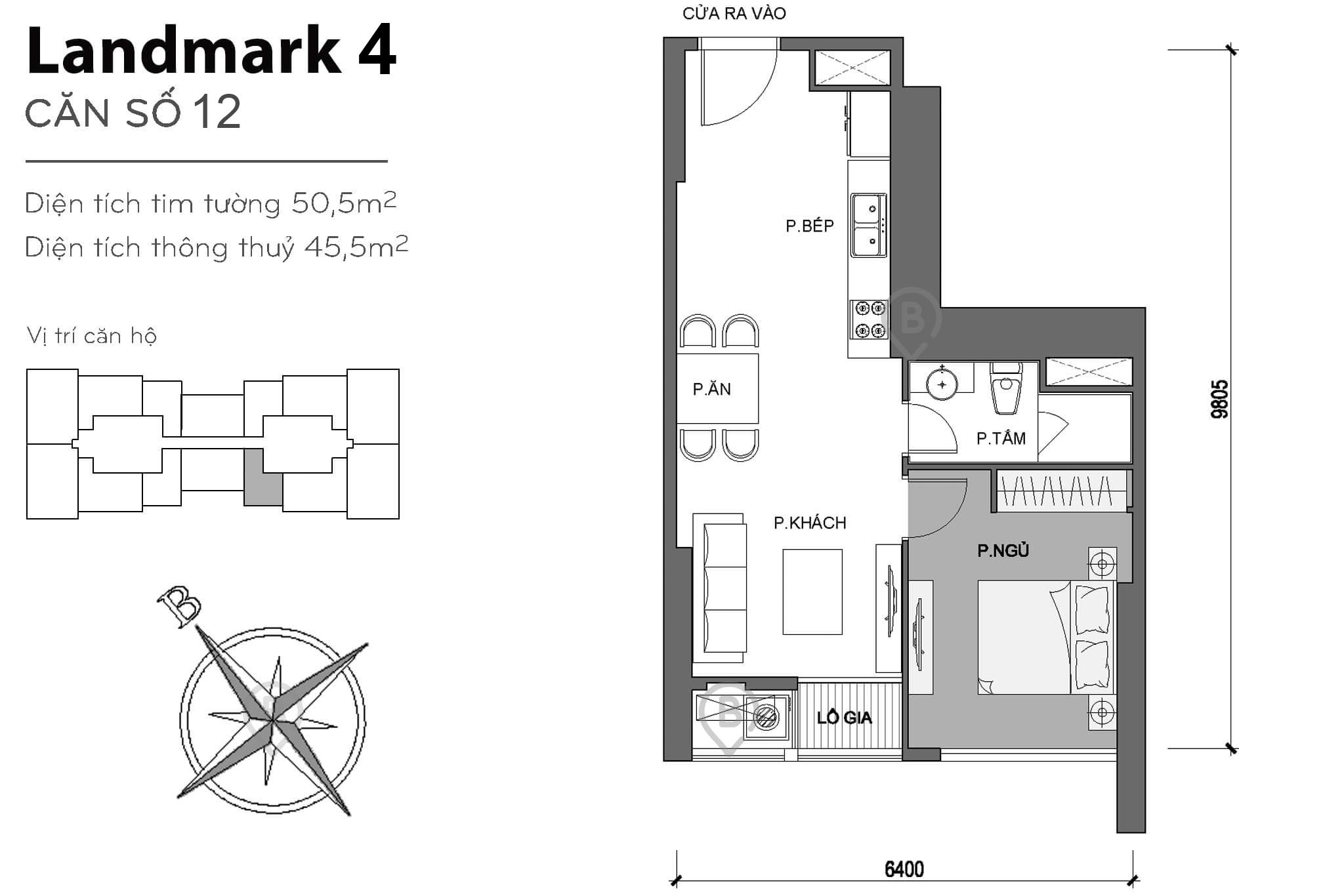 Mặt bằng Landmark 4 Vinhomes Central Park