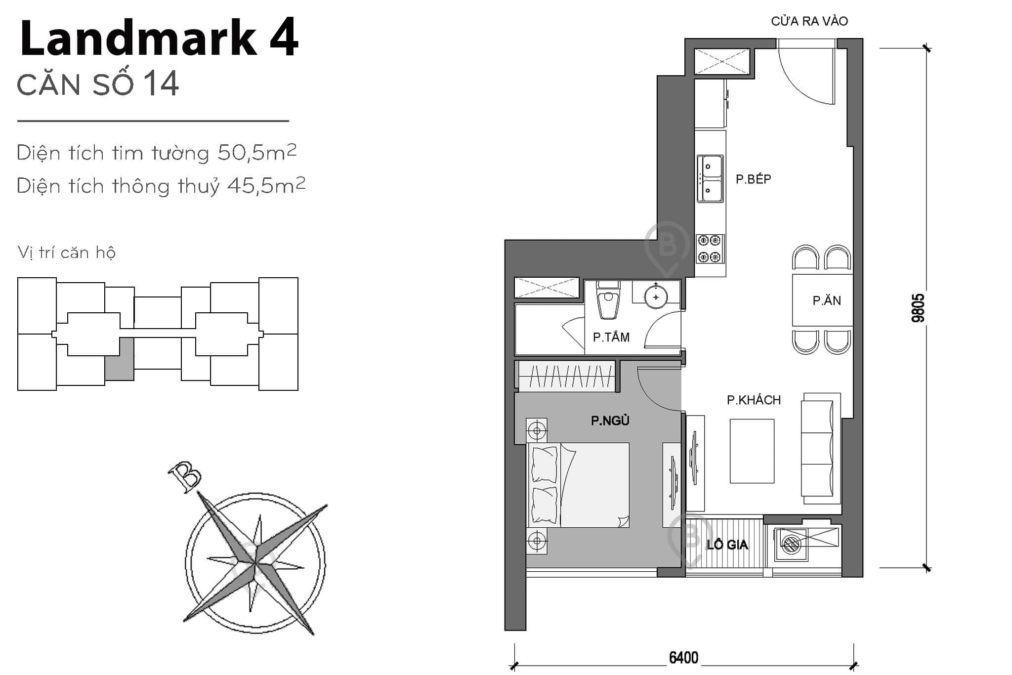 Mặt bằng Landmark 4 Vinhomes Central Park