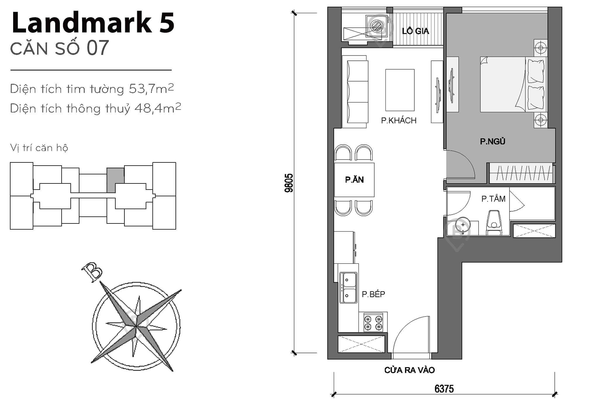 Mặt bằng Landmark 5 Vinhomes Central Park