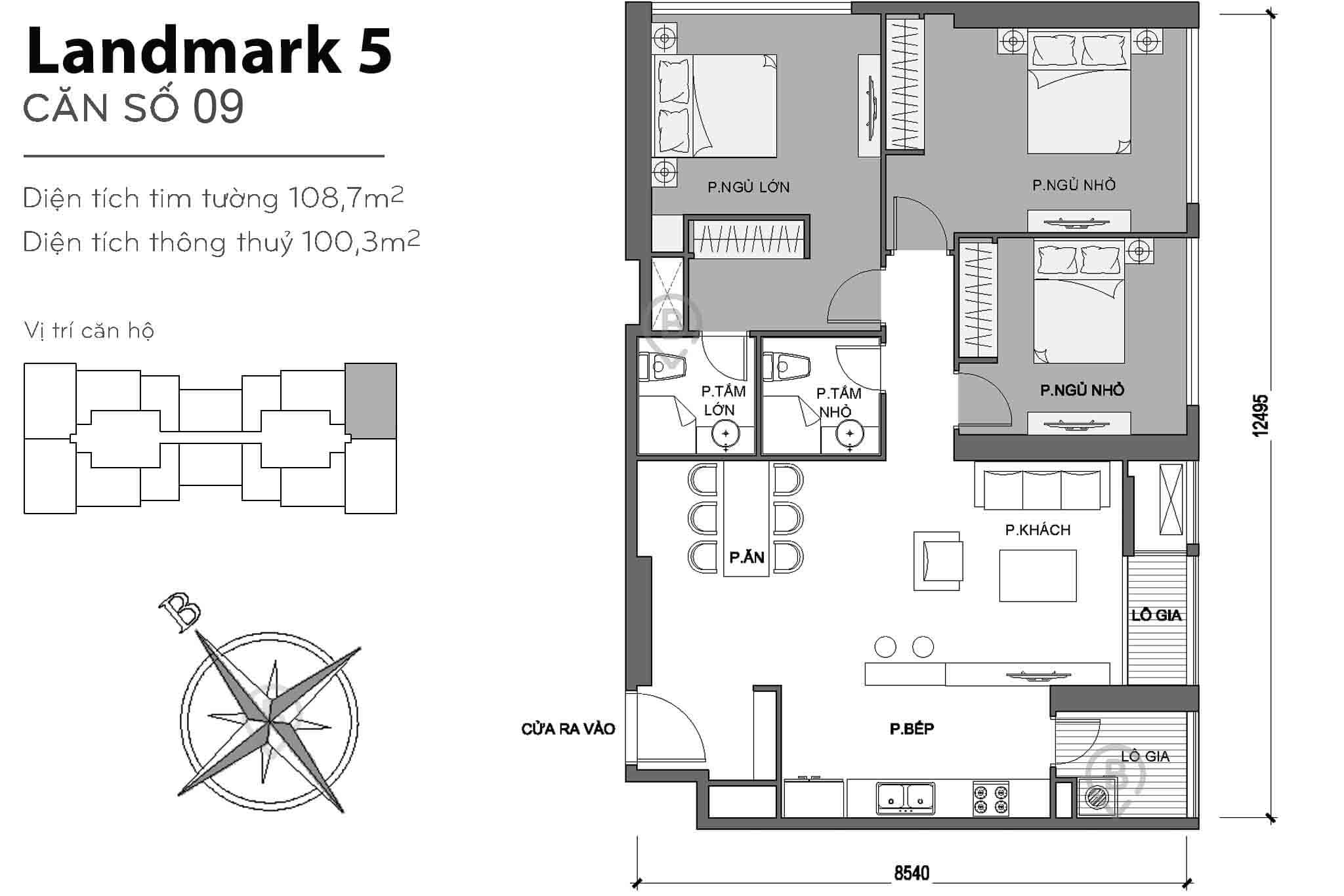 Mặt bằng Landmark 5 Vinhomes Central Park