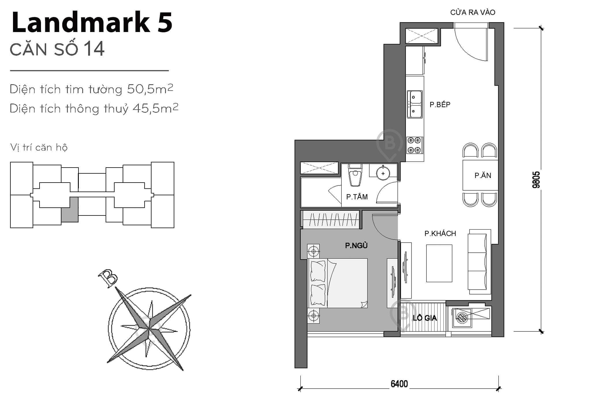 Mặt bằng Landmark 5 Vinhomes Central Park