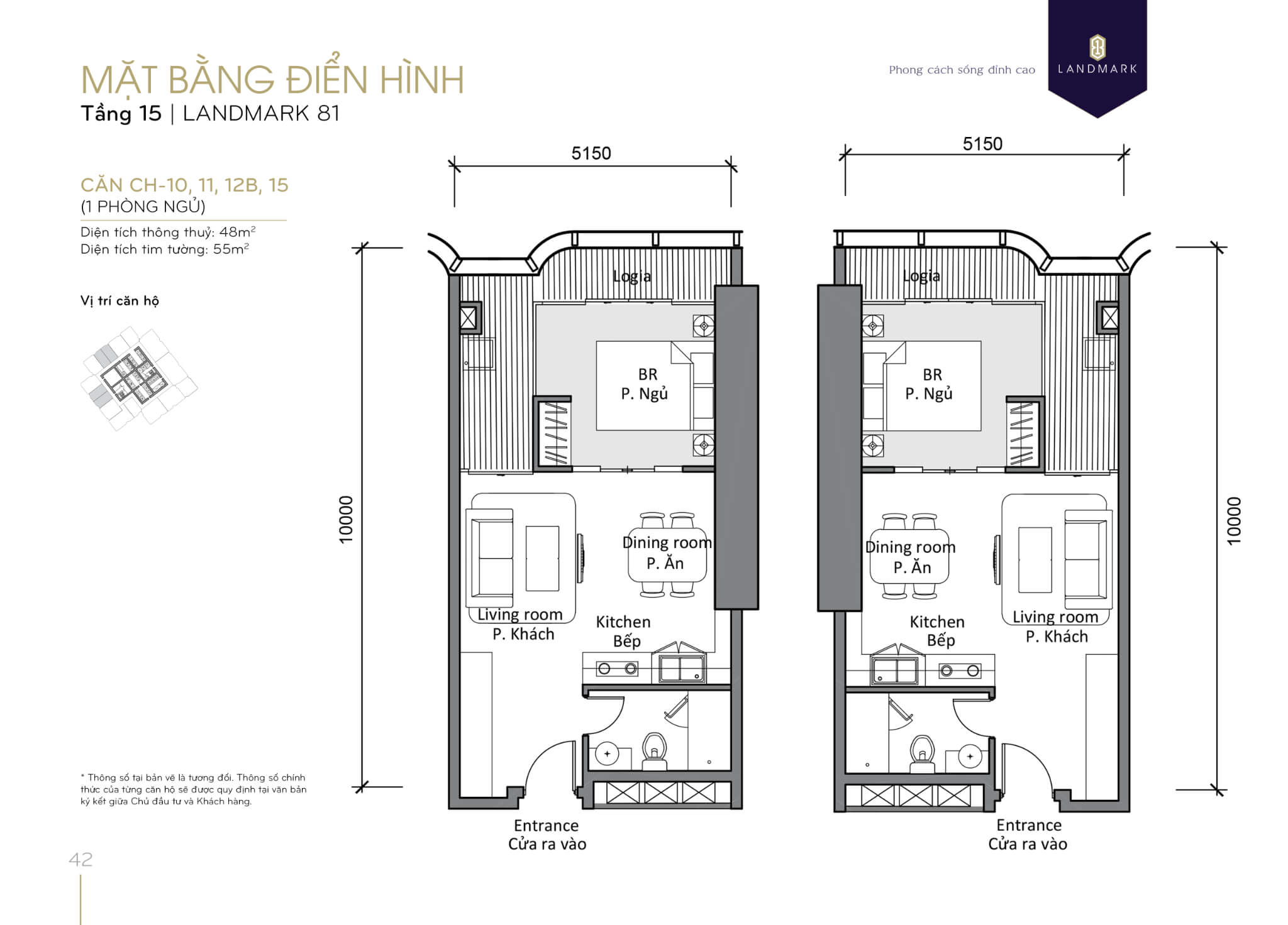 Mặt bằng Landmark 81 Vinhomes Central Park