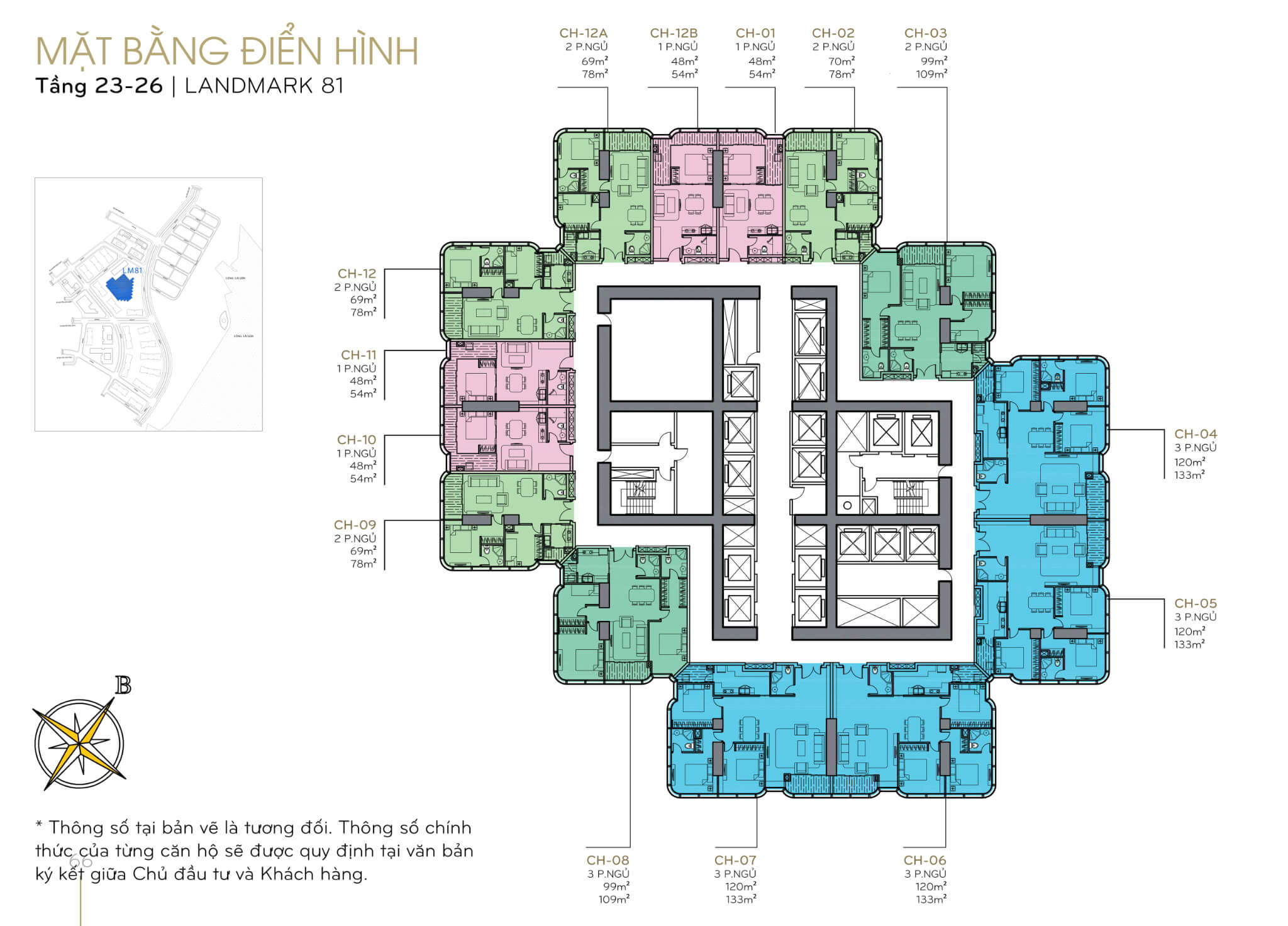 Mặt bằng Landmark 81 Vinhomes Central Park