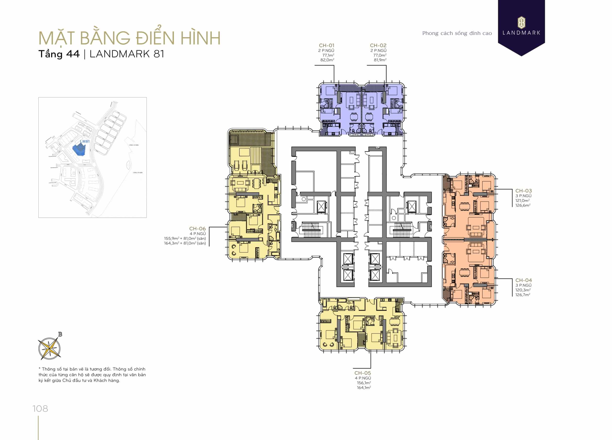 Mặt bằng Landmark 81 Vinhomes Central Park