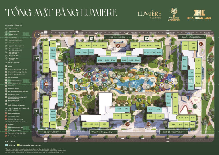 Mặt bằng Duplex Lumiere Boulevard