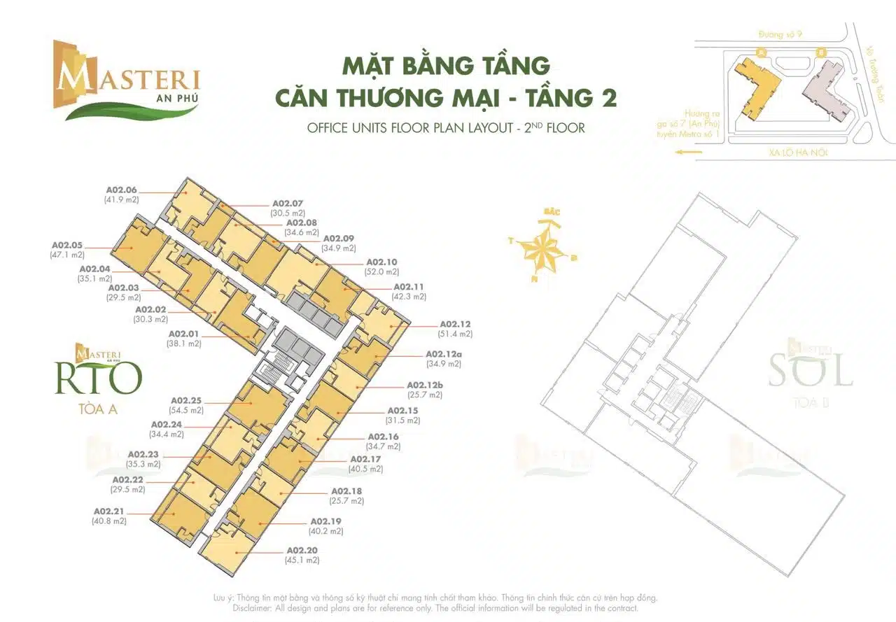 Mặt bằng căn hộ Masteri An Phú