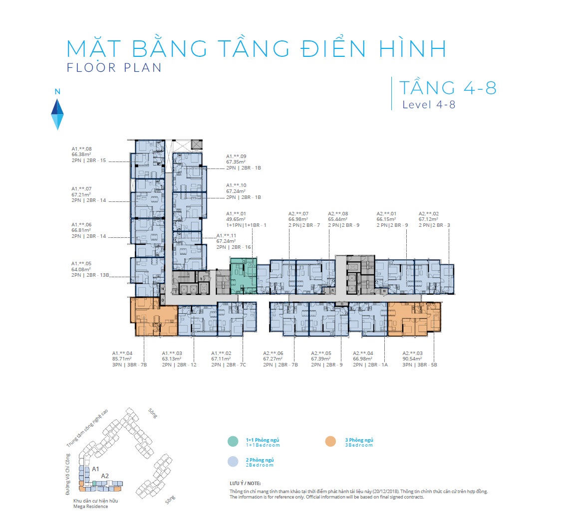 Mặt bằng căn hộ Safira