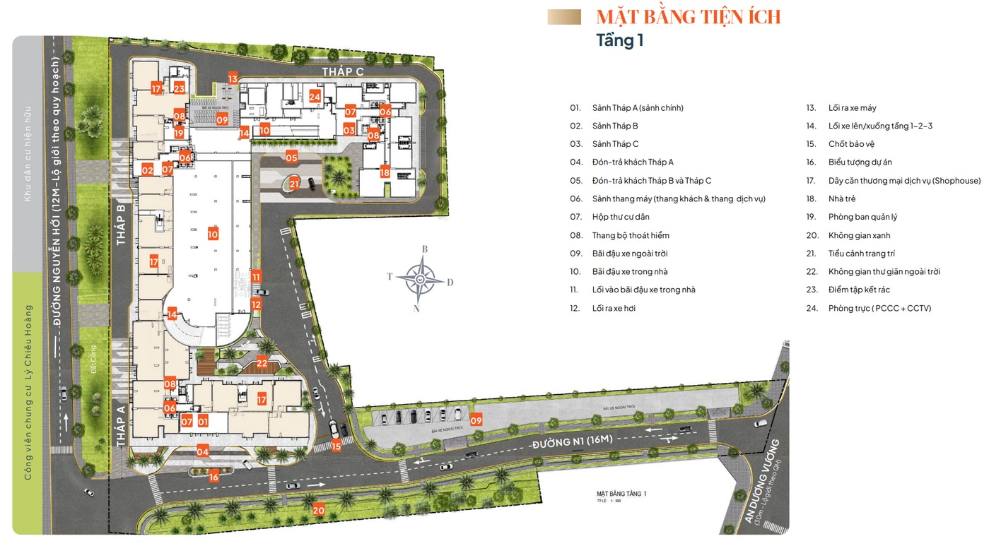 Mặt bằng The Privia Khang Điền