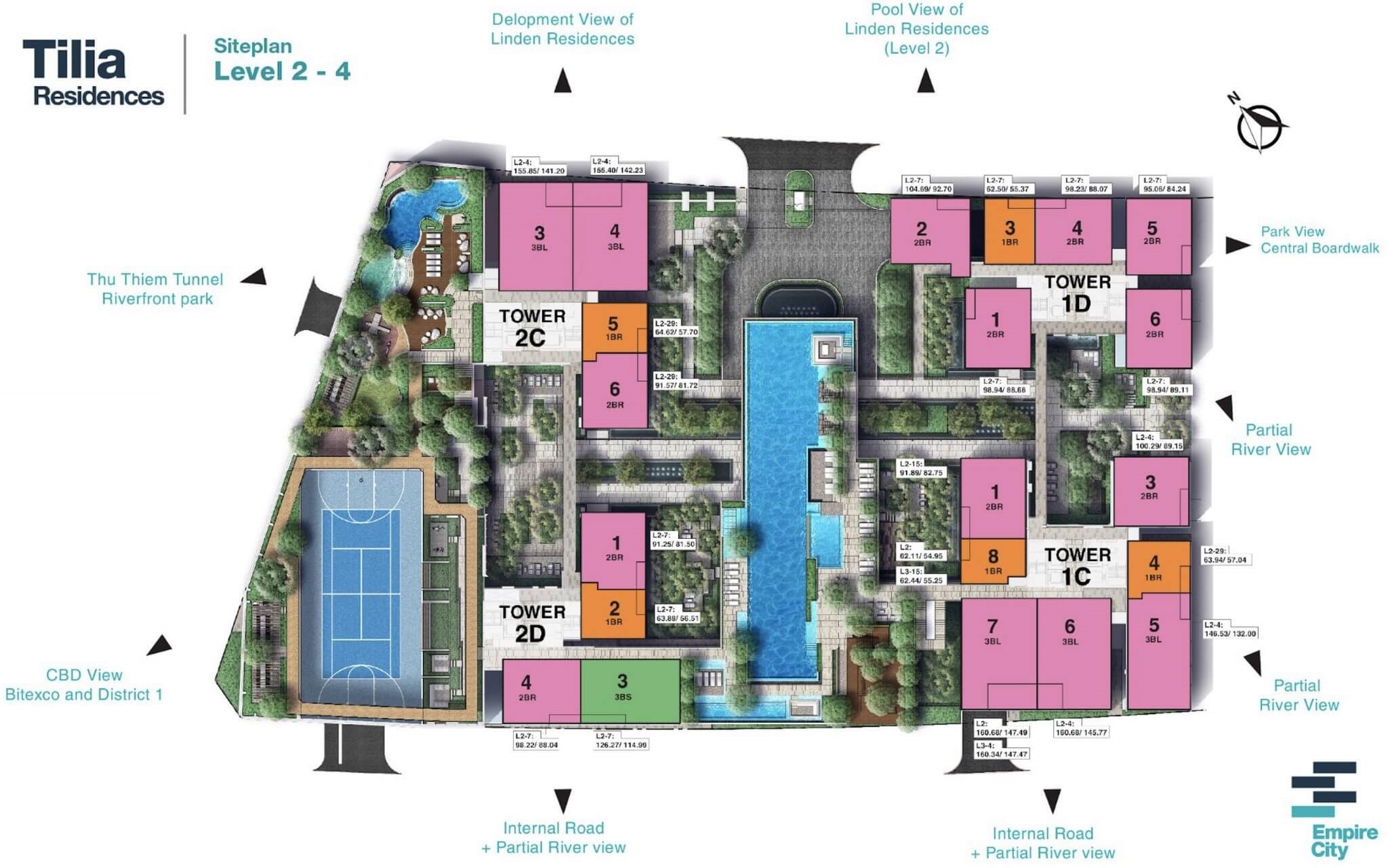 Mặt bằng Tilia Residences Empire City