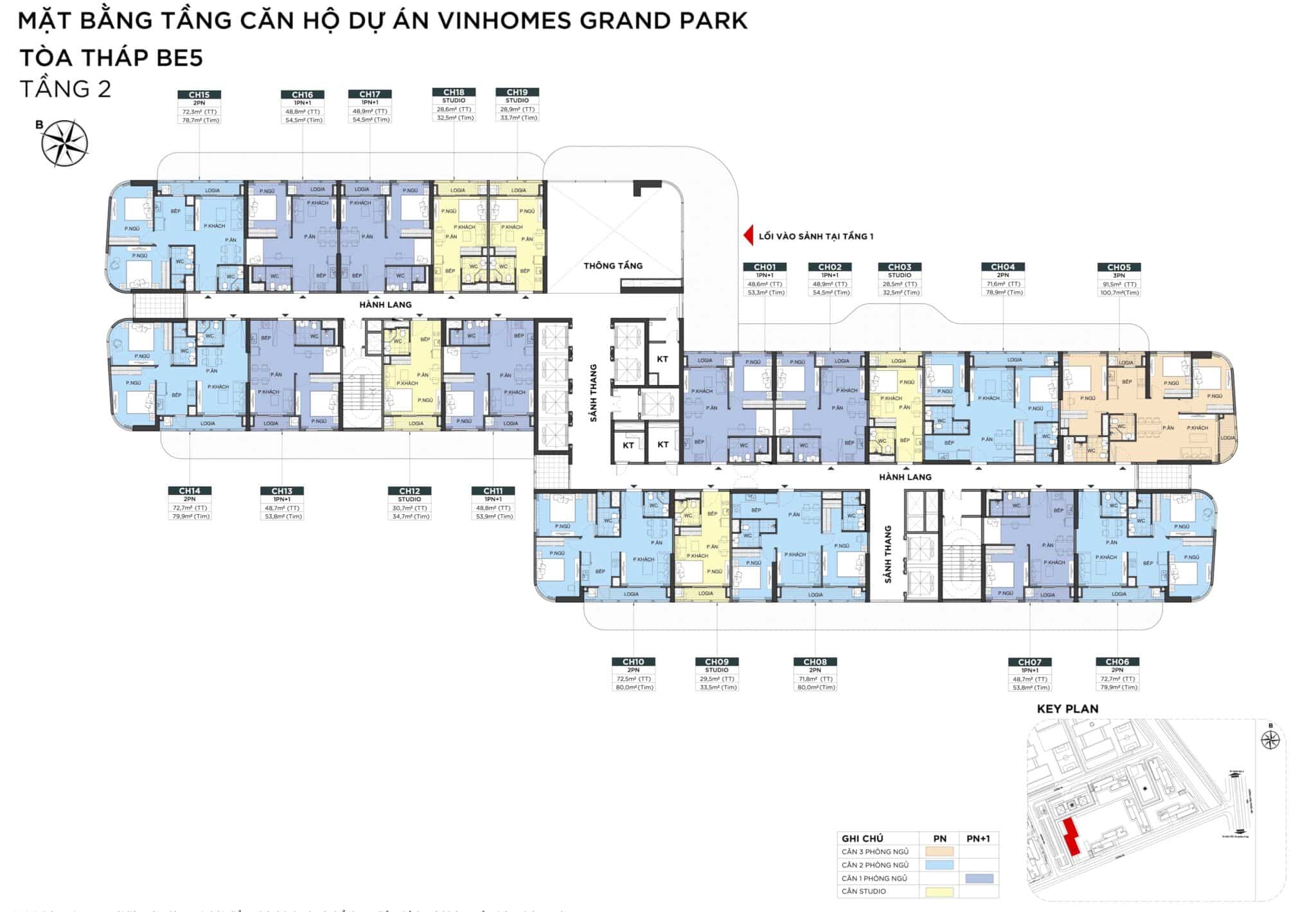 Mặt bằng Toà BE5 The Beverly