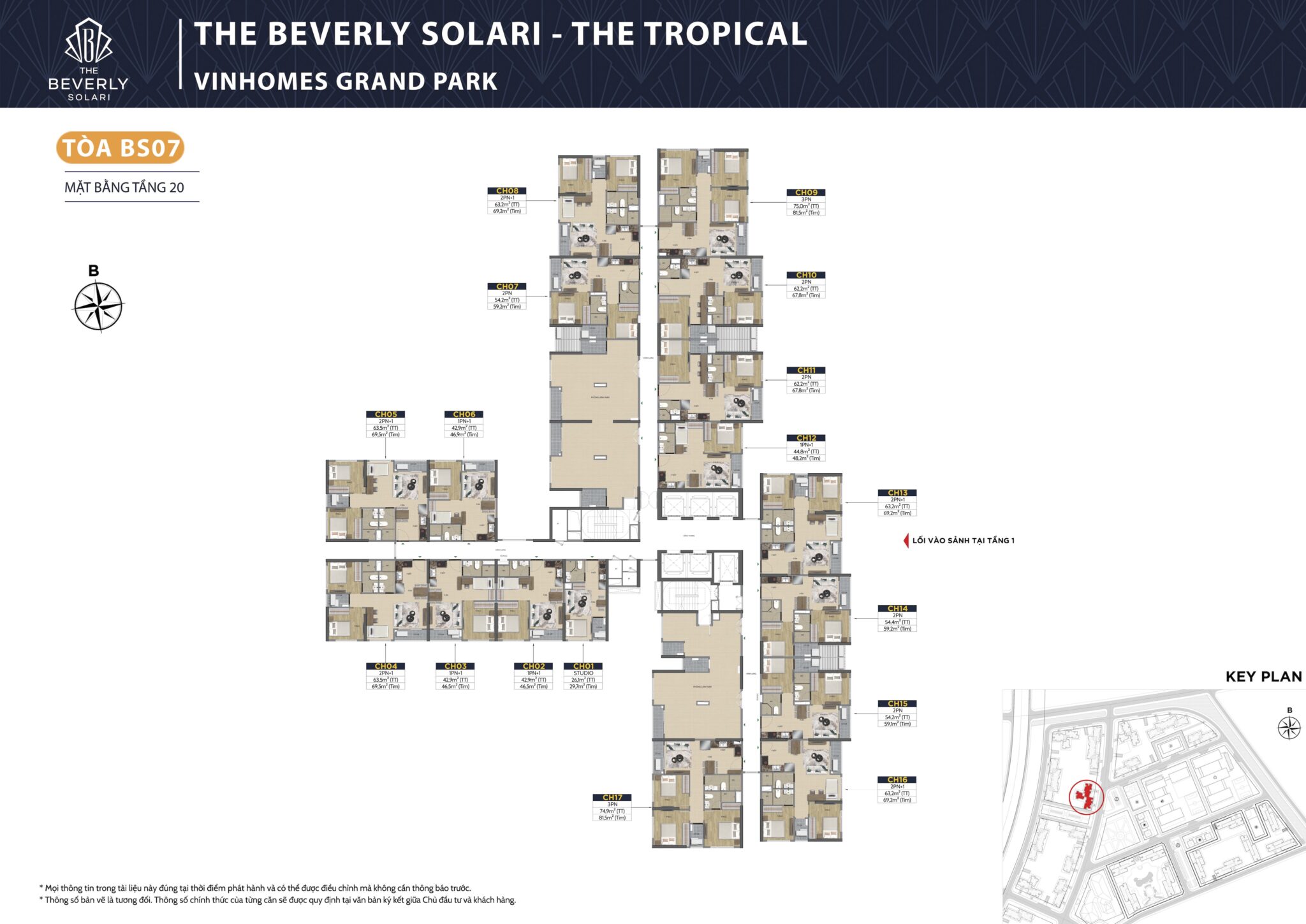 Mặt bằng Toà BS07 The Beverly Solari