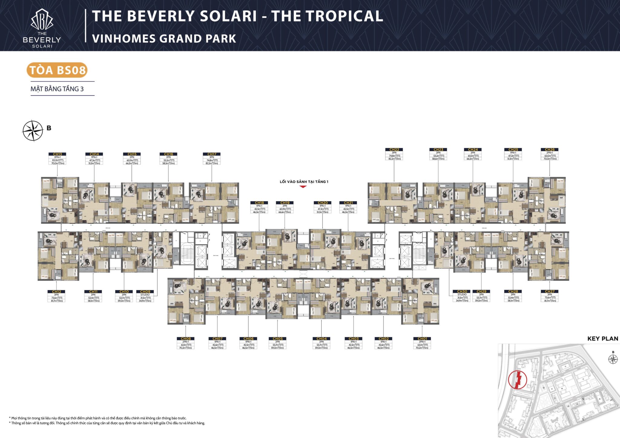 Mặt bằng Toà BS08 The Beverly Solari